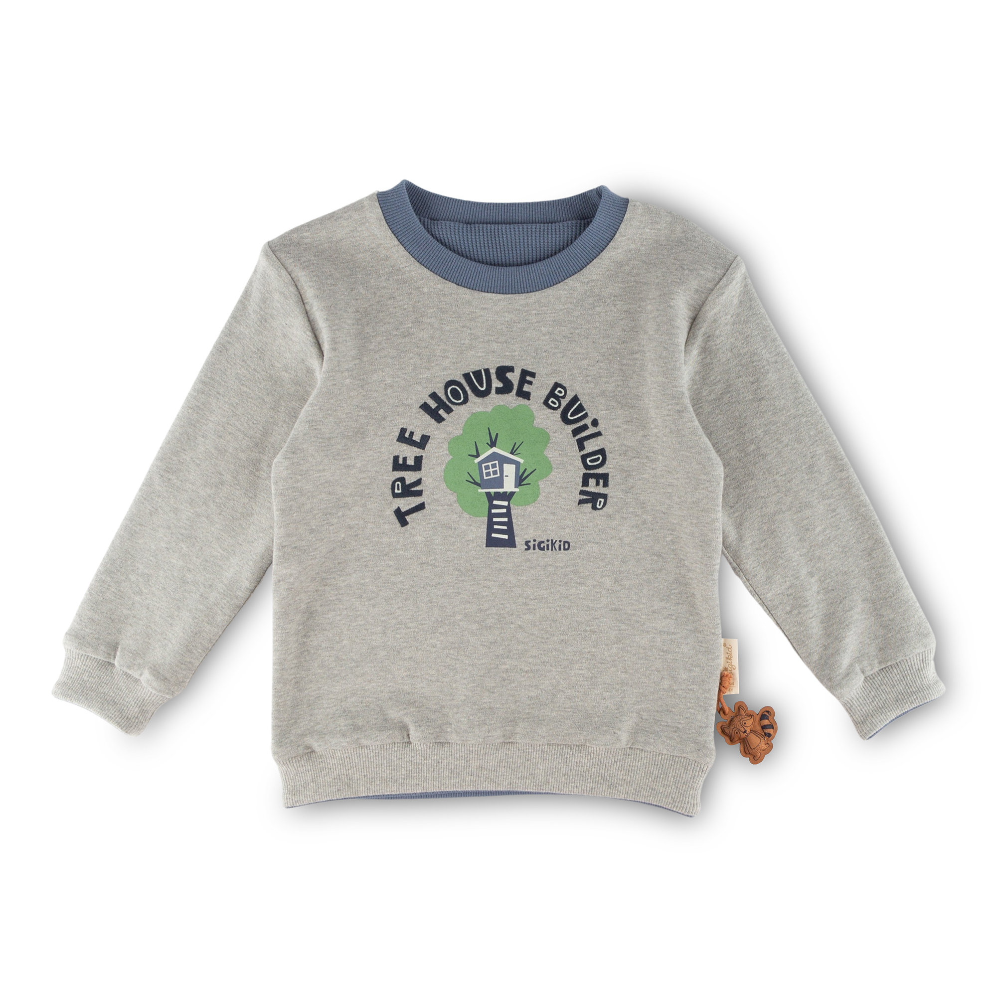 Kinder Langarm Wendeshirt Forest Adventure, blau oder grau