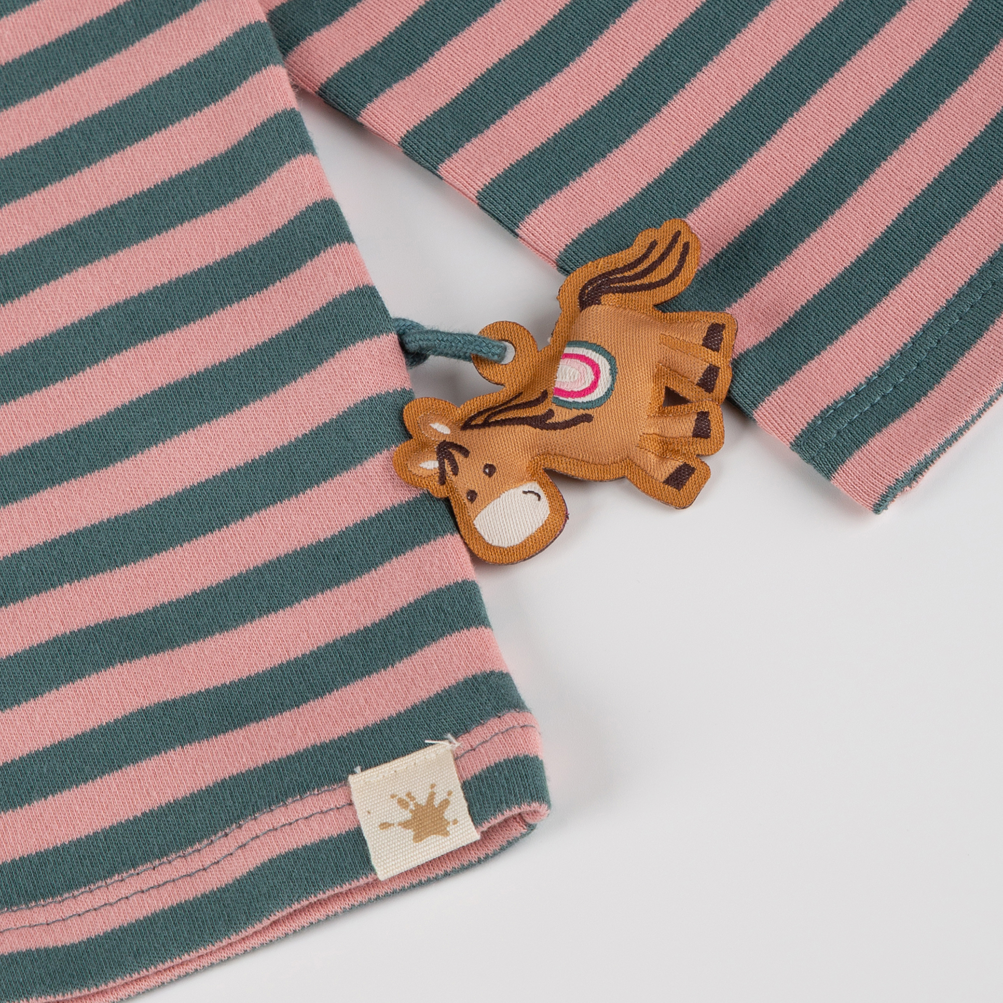 Kinder Ringel Langarmshirt Pony Love, grün-rosa