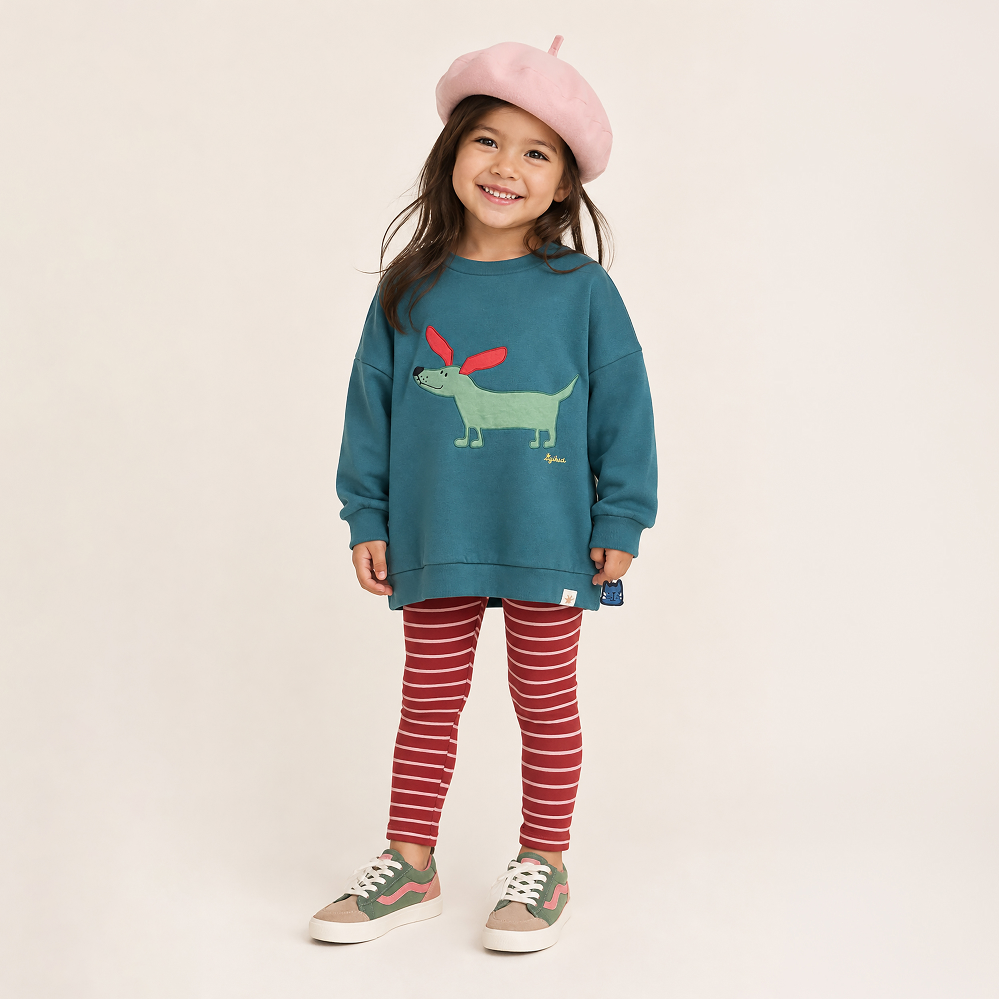 Children's sweatshirt dog, oversized