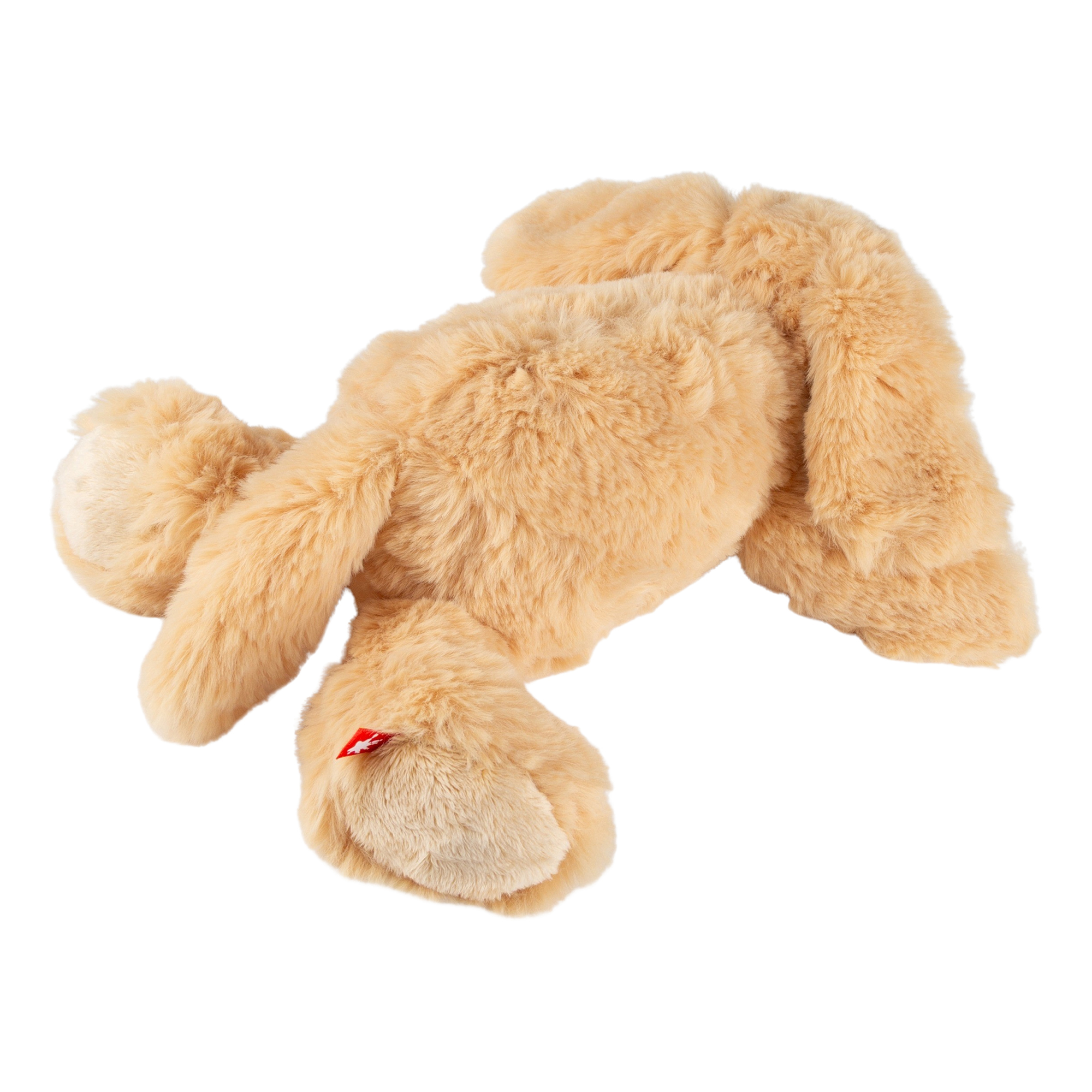 Silky soft plush toy dog, beige