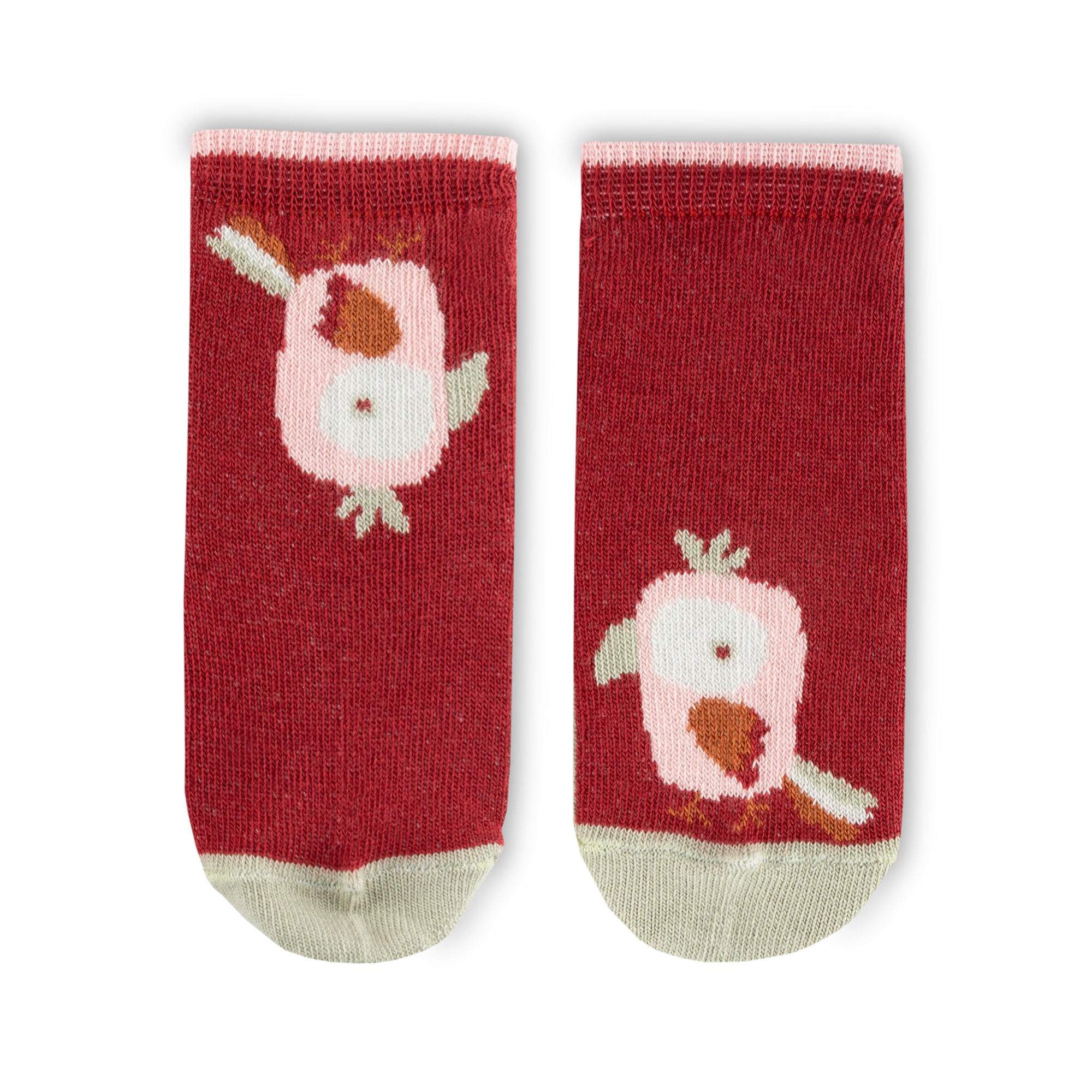 3 pair set baby socks, Pink Cockatoo