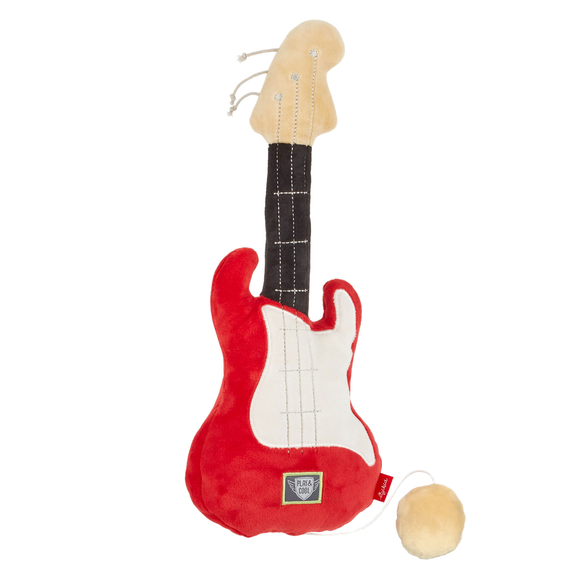 Vibrating rattle plush guitar