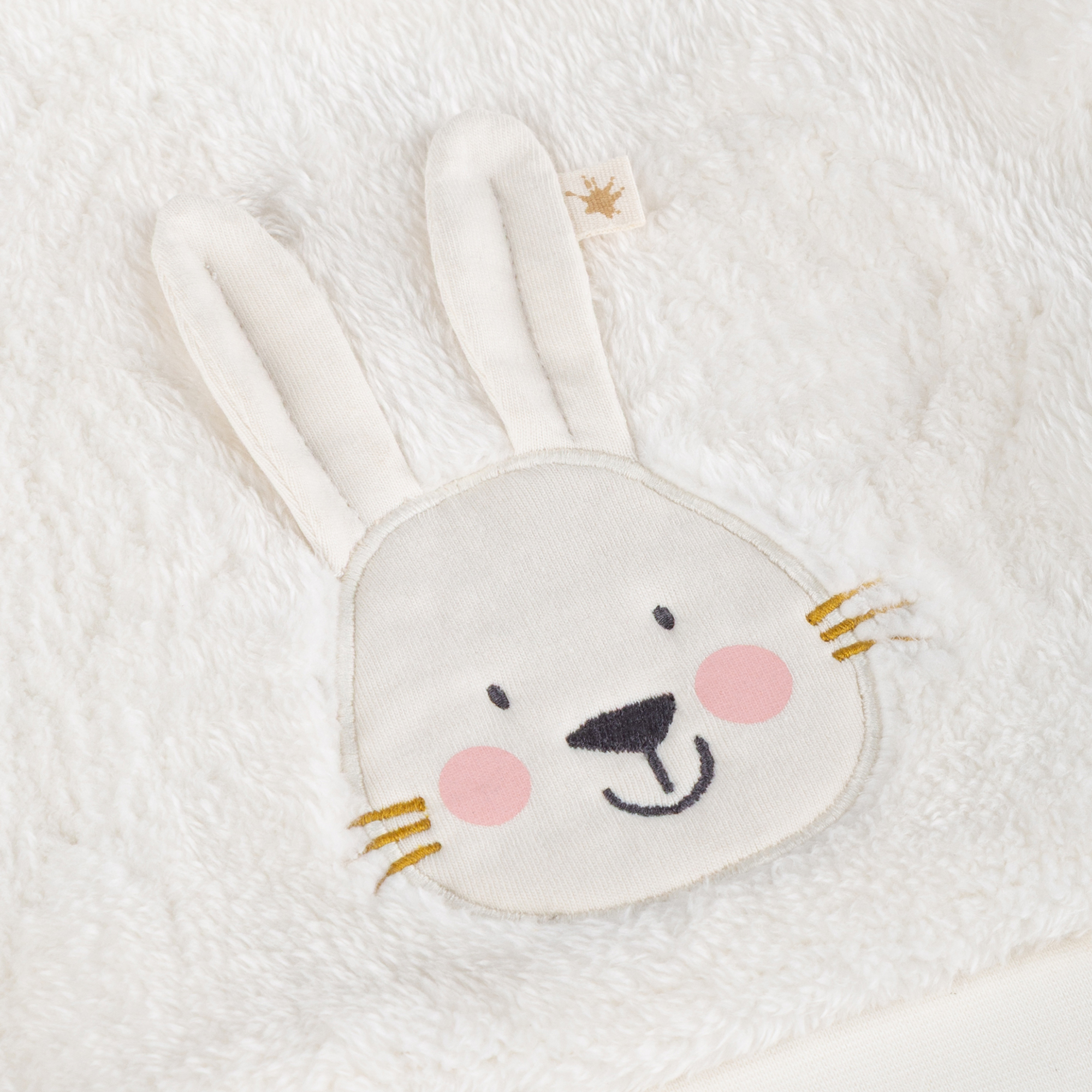 Baby Sherpa Fleeceshirt Schneehase, weiß
