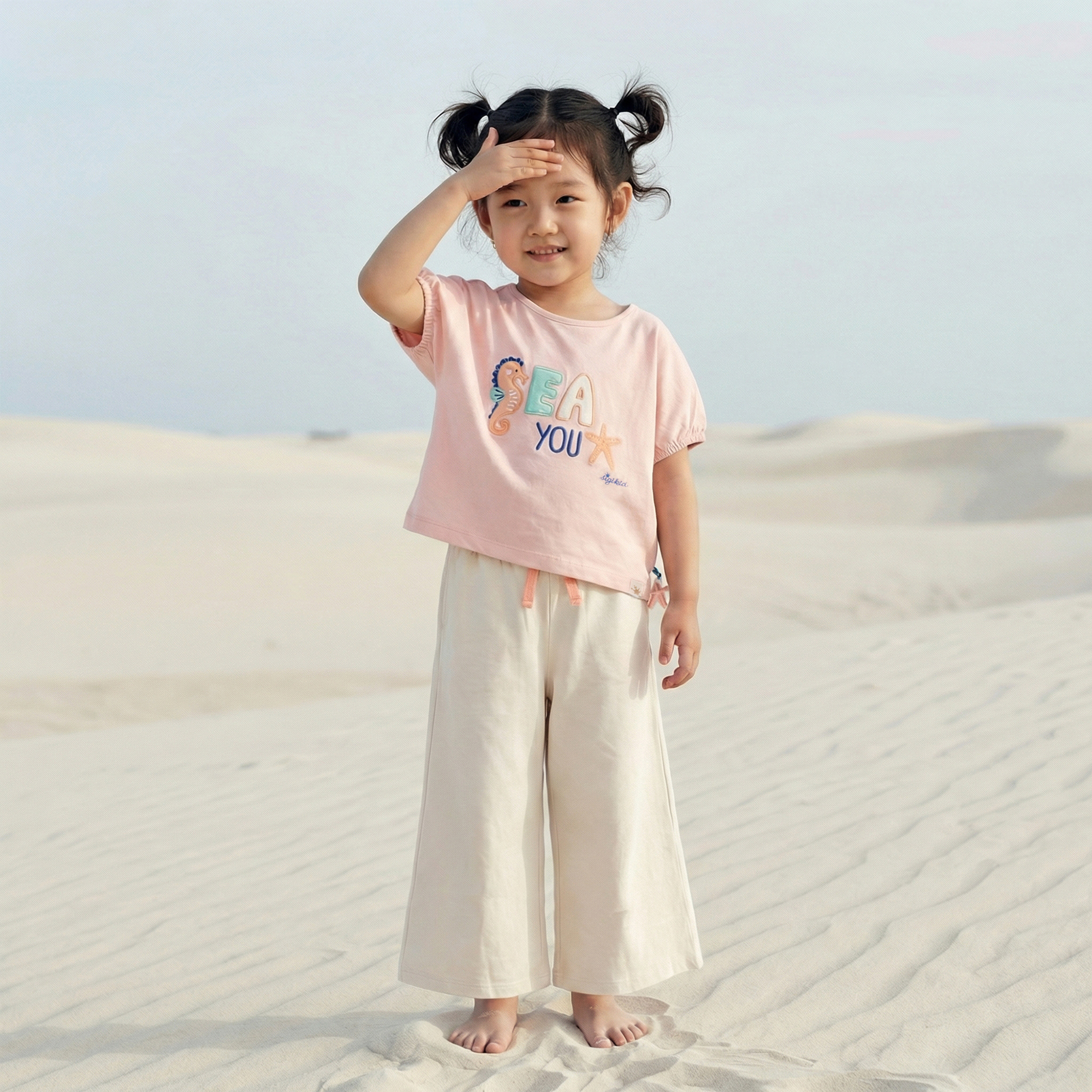 Kinder T-Shirt Seepferdchen, rosa