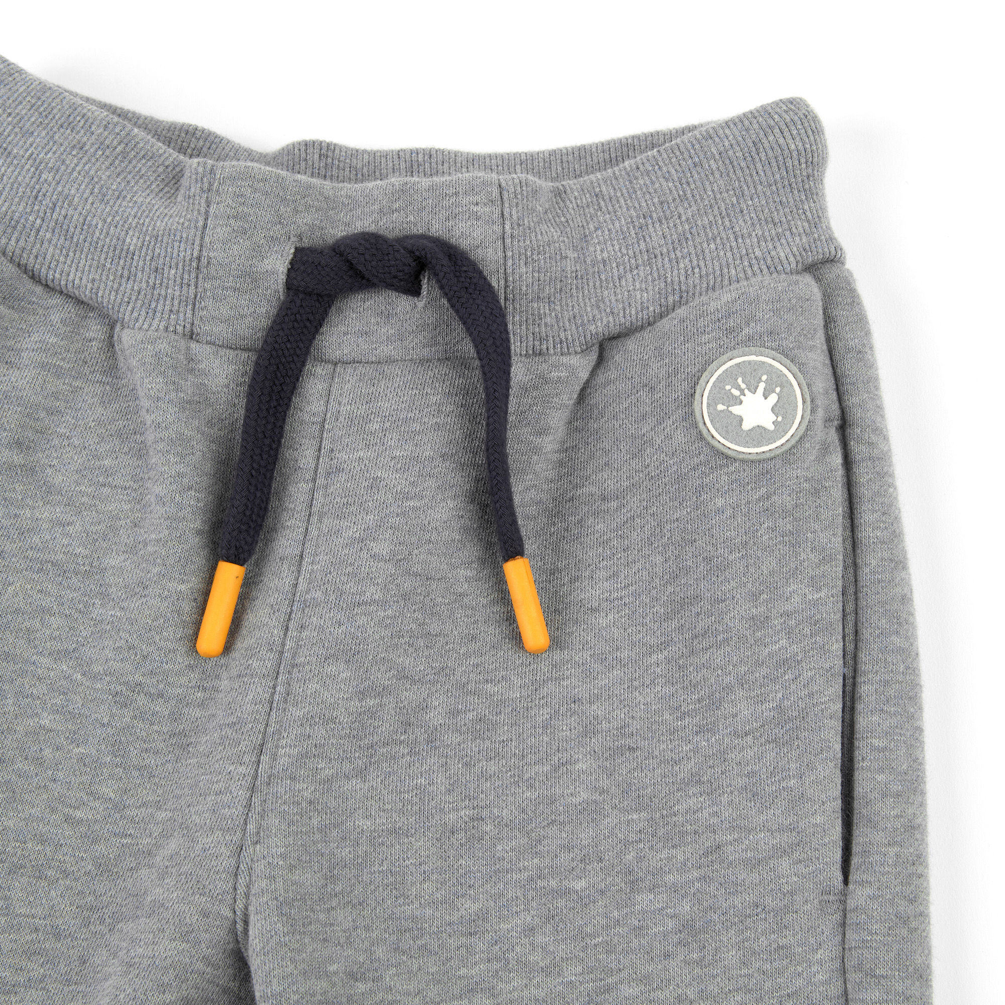 Snug sweat pants with reinforced knee part, light grey