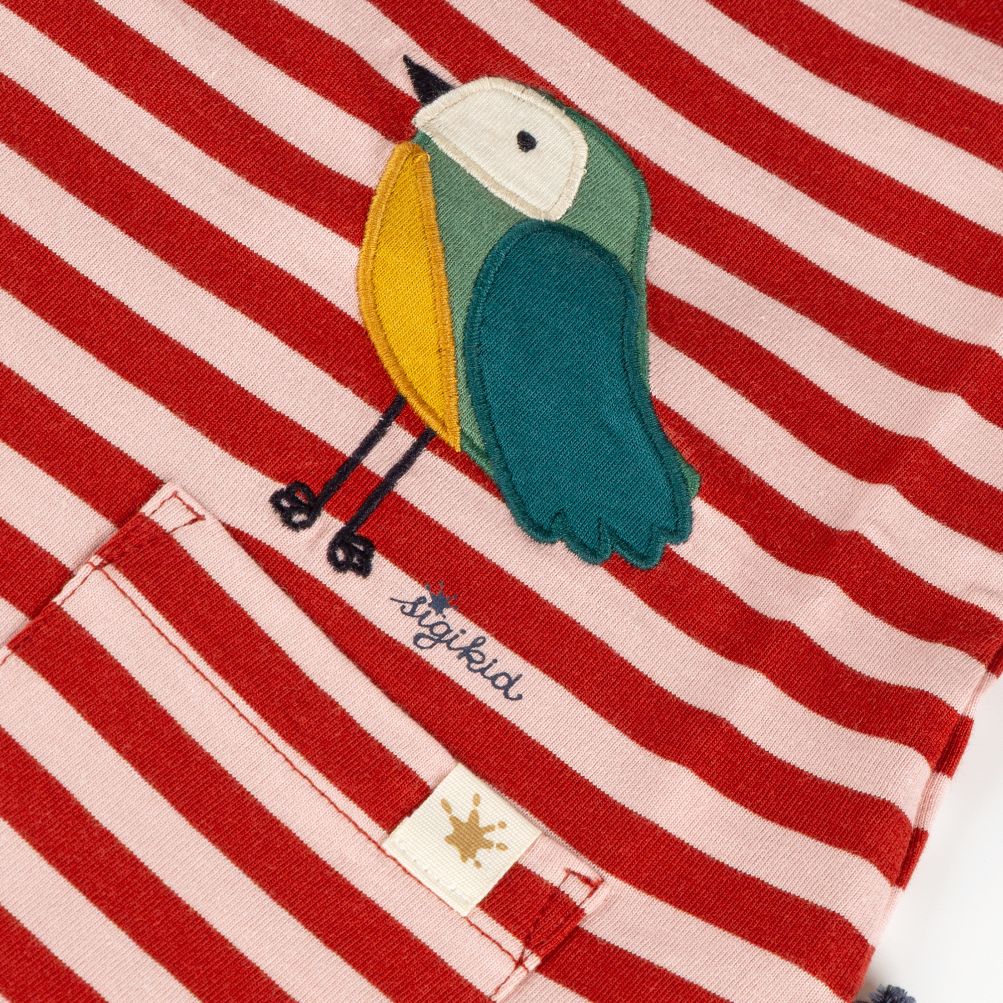Girls' long sleeve Tee dress birdie with pockets