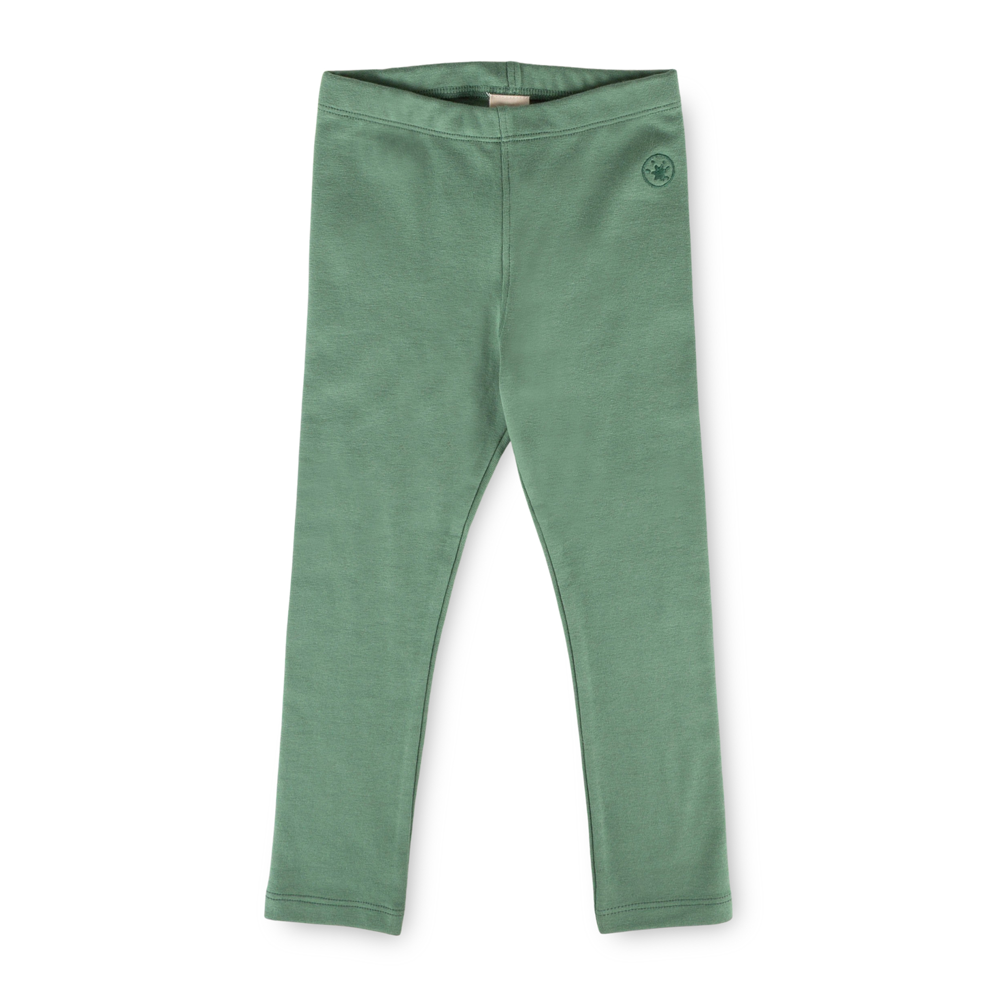 Children's rib knit leggings, pastel green