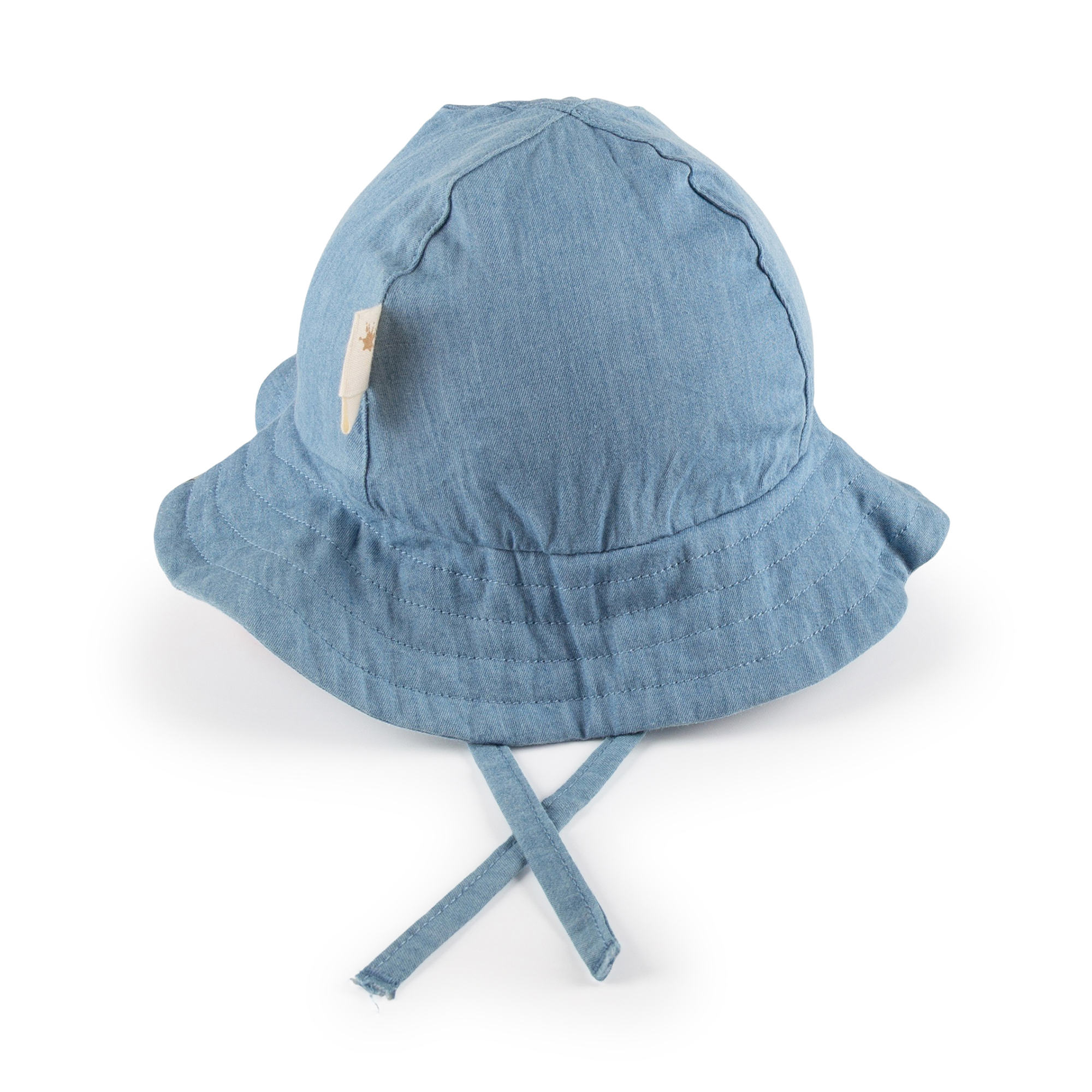 Brimmed baby sun hat with ties