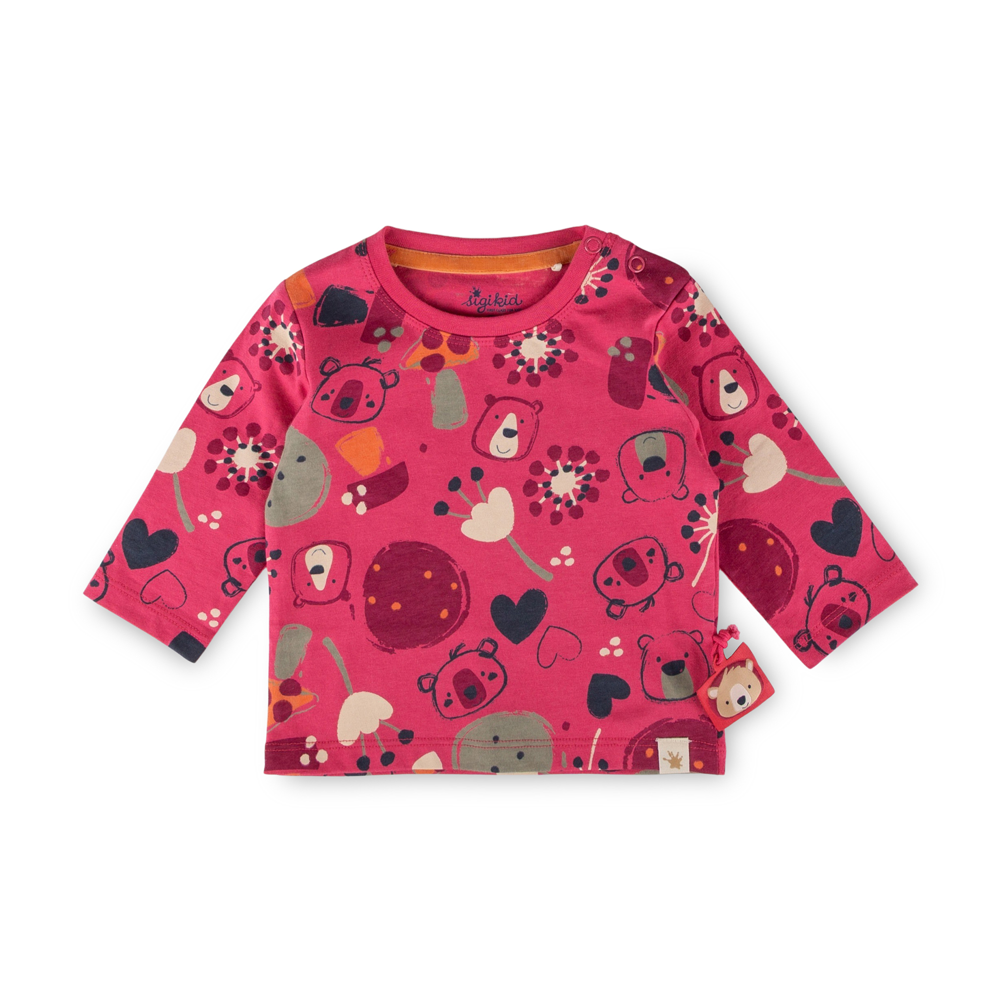 Baby Langarmshirt Bärchen Fancy Forest Print, pink Baby Langarmshirt Bärchen Fancy Forest Print, pink