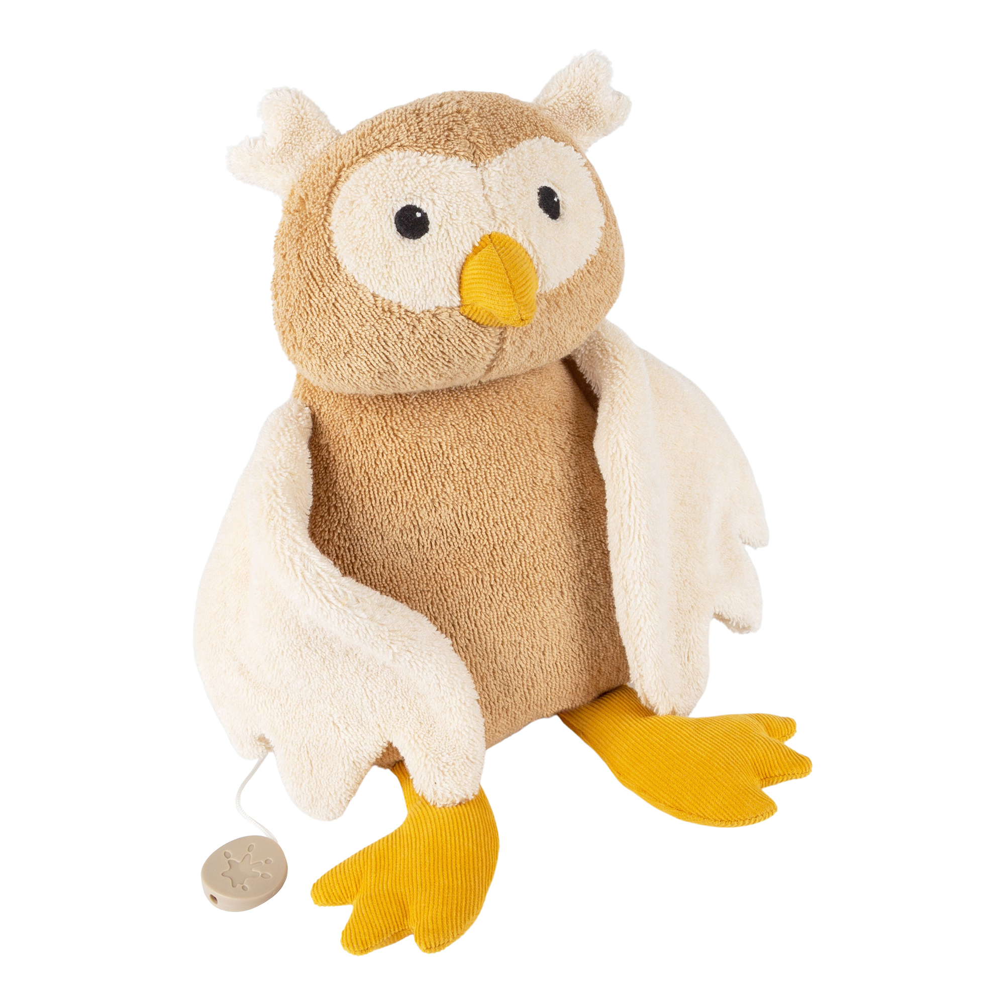 Mamilodie musical soft toy owl for pregnancy, organic cotton
