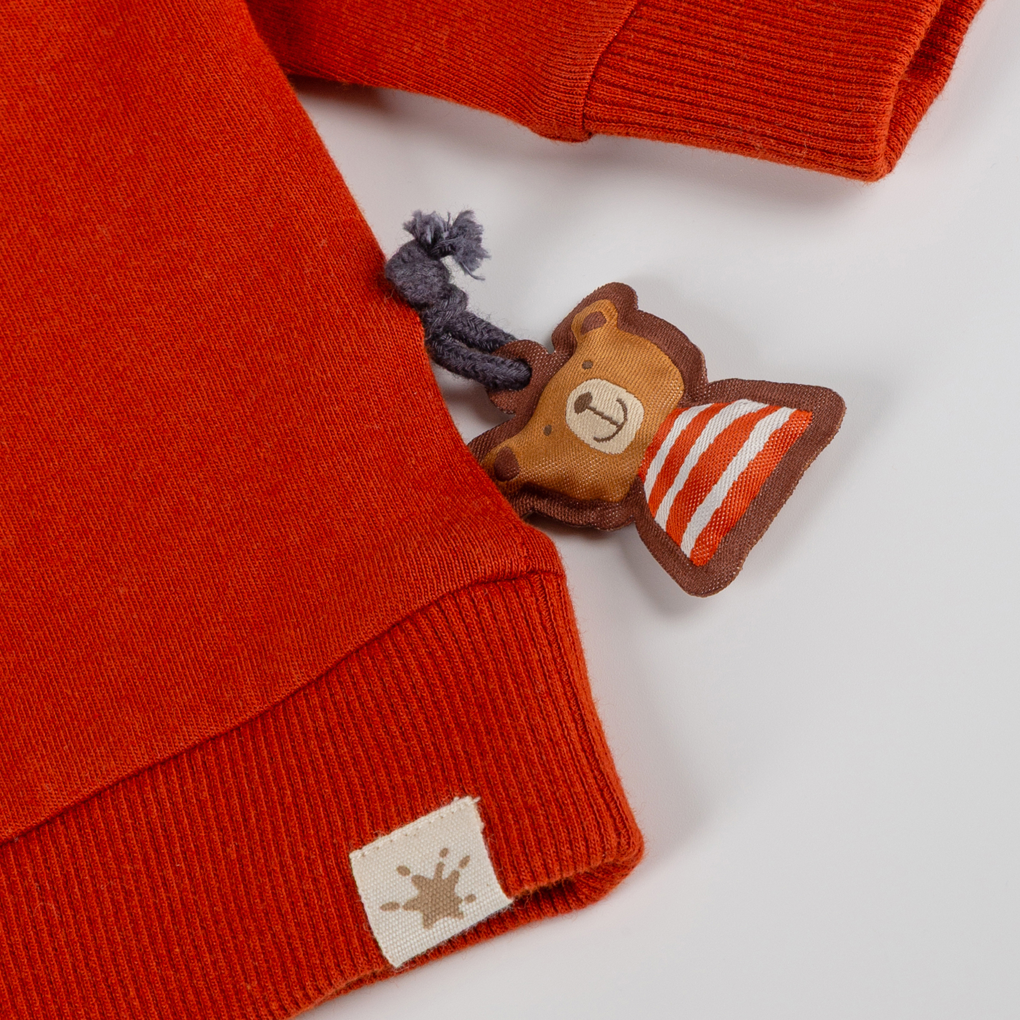 Baby Langarmshirt Winterbär, rot