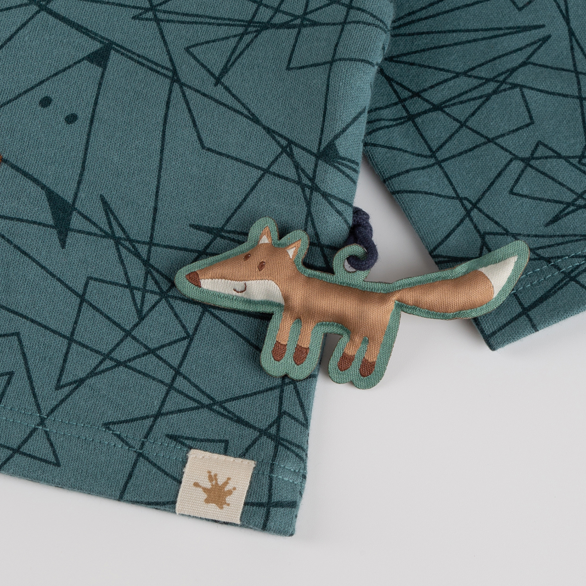 Baby long sleeve Tee Wild Fox, green, printed