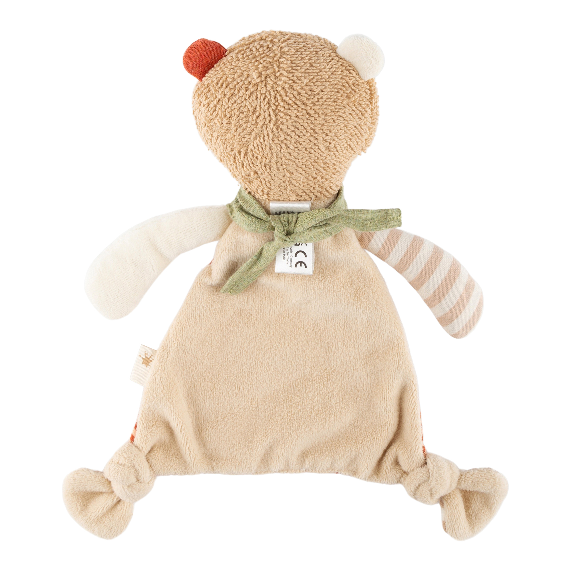 Baby comforter bear, cotton terry cloth