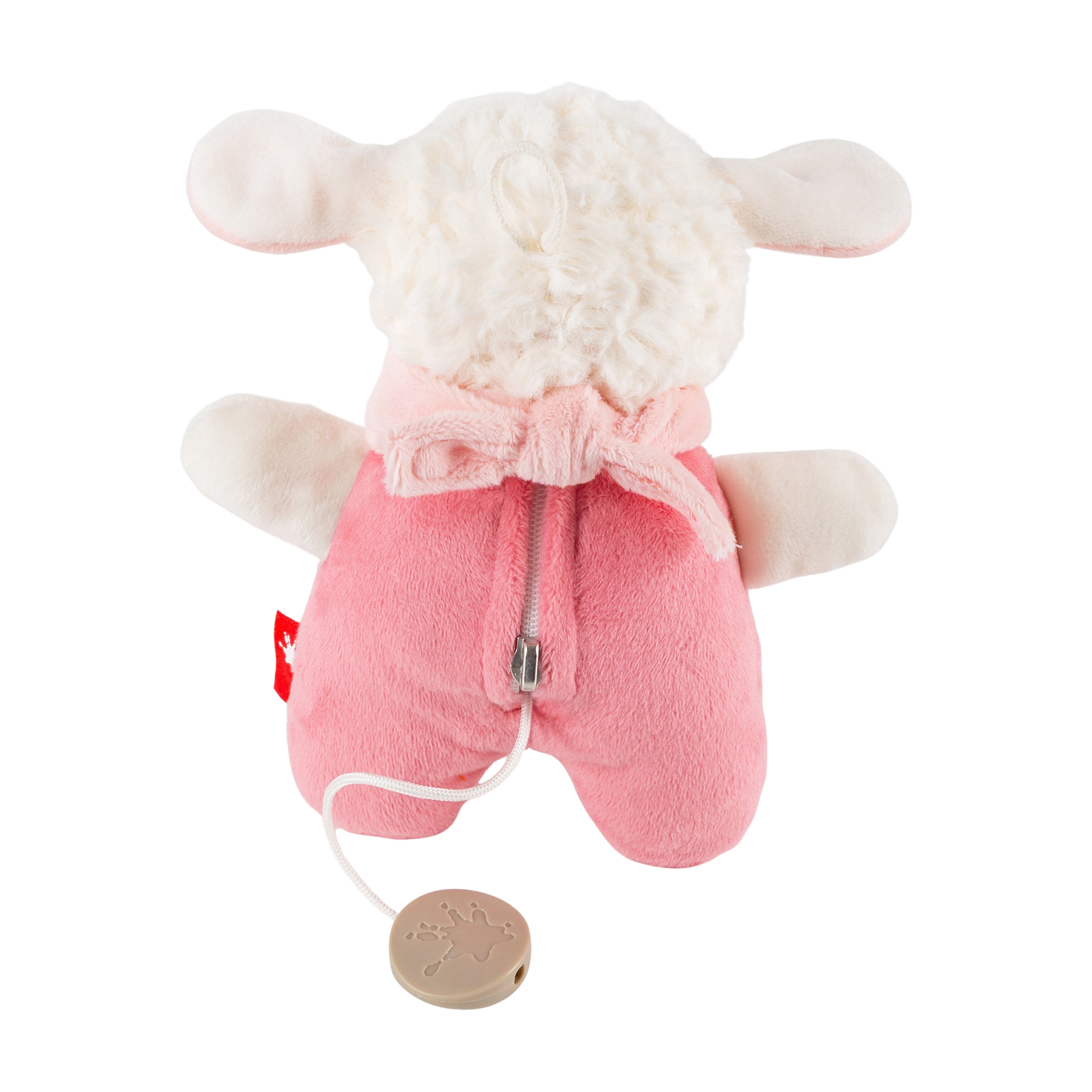 Musical baby plush toy sheep, pink