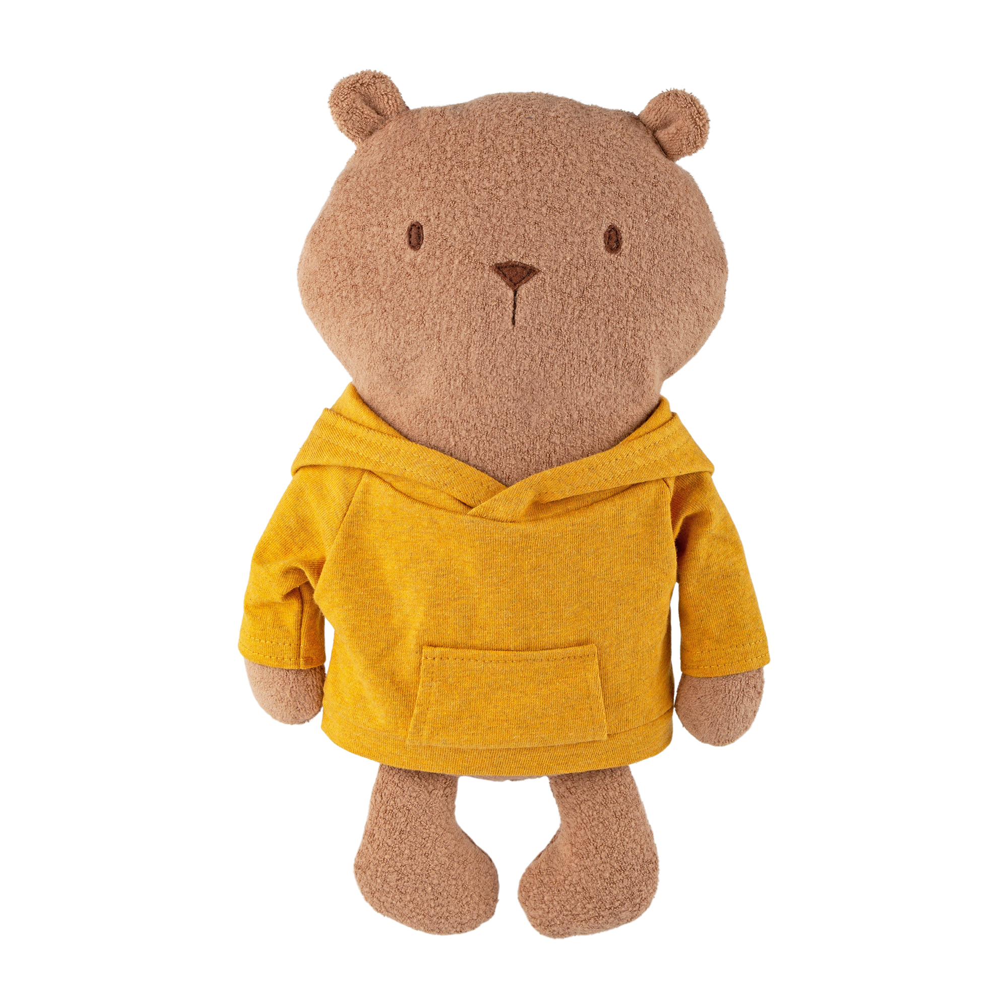 Large plush beaverbear Mister O'Lui, yellow hoody