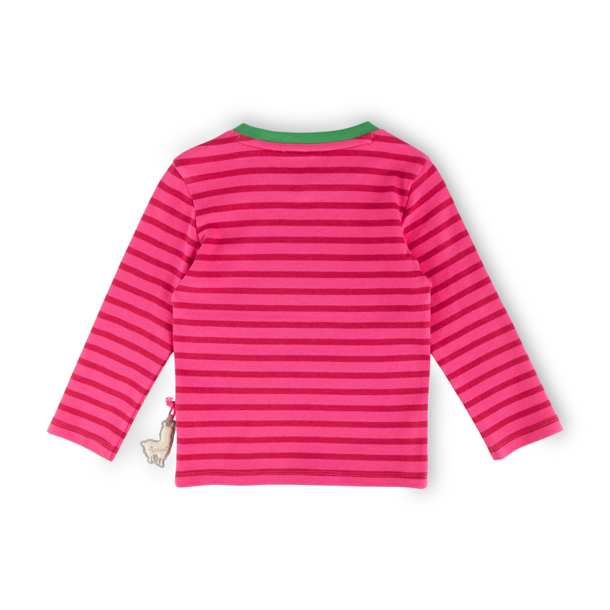 Pink striped children's long sleeve Tee Crazy Llama