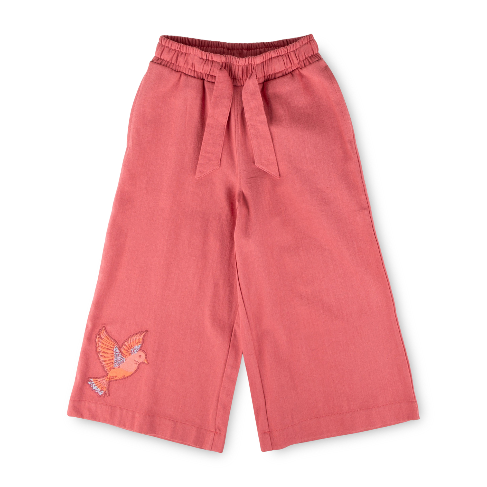Kinder Culotte mit Vogel Motiv, rosarot