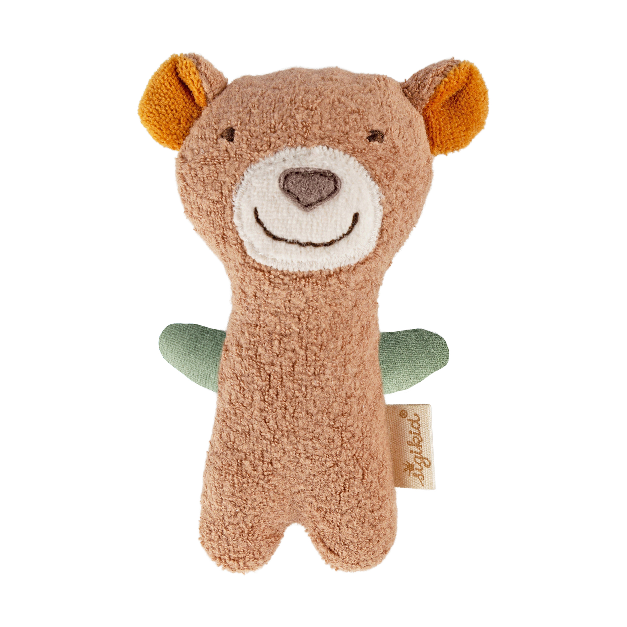 Baby cotton soft toy rattle bear, sigibaby