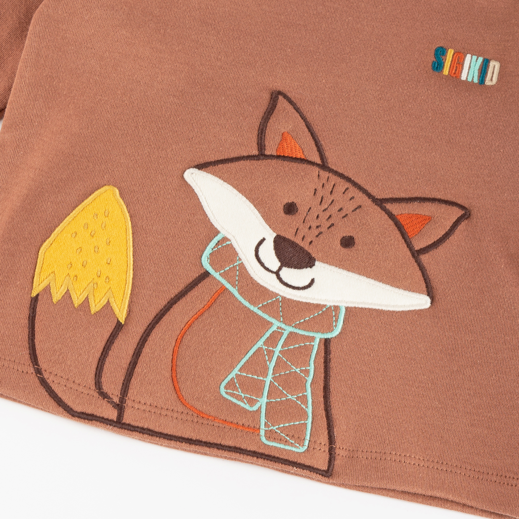 Sugar brown baby long-sleeve Tee fox, Winter Animals