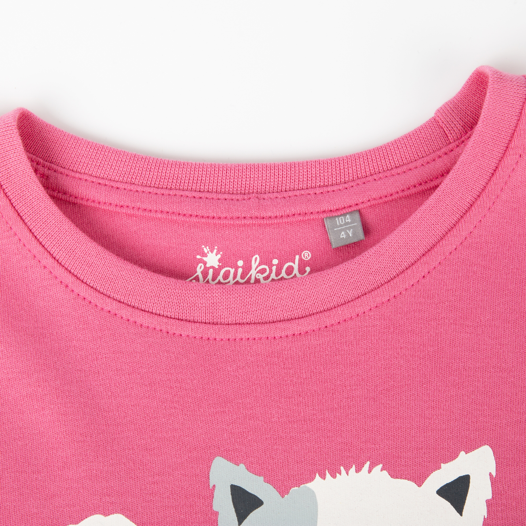 Two piece children's pyjamas cat, rose/pink