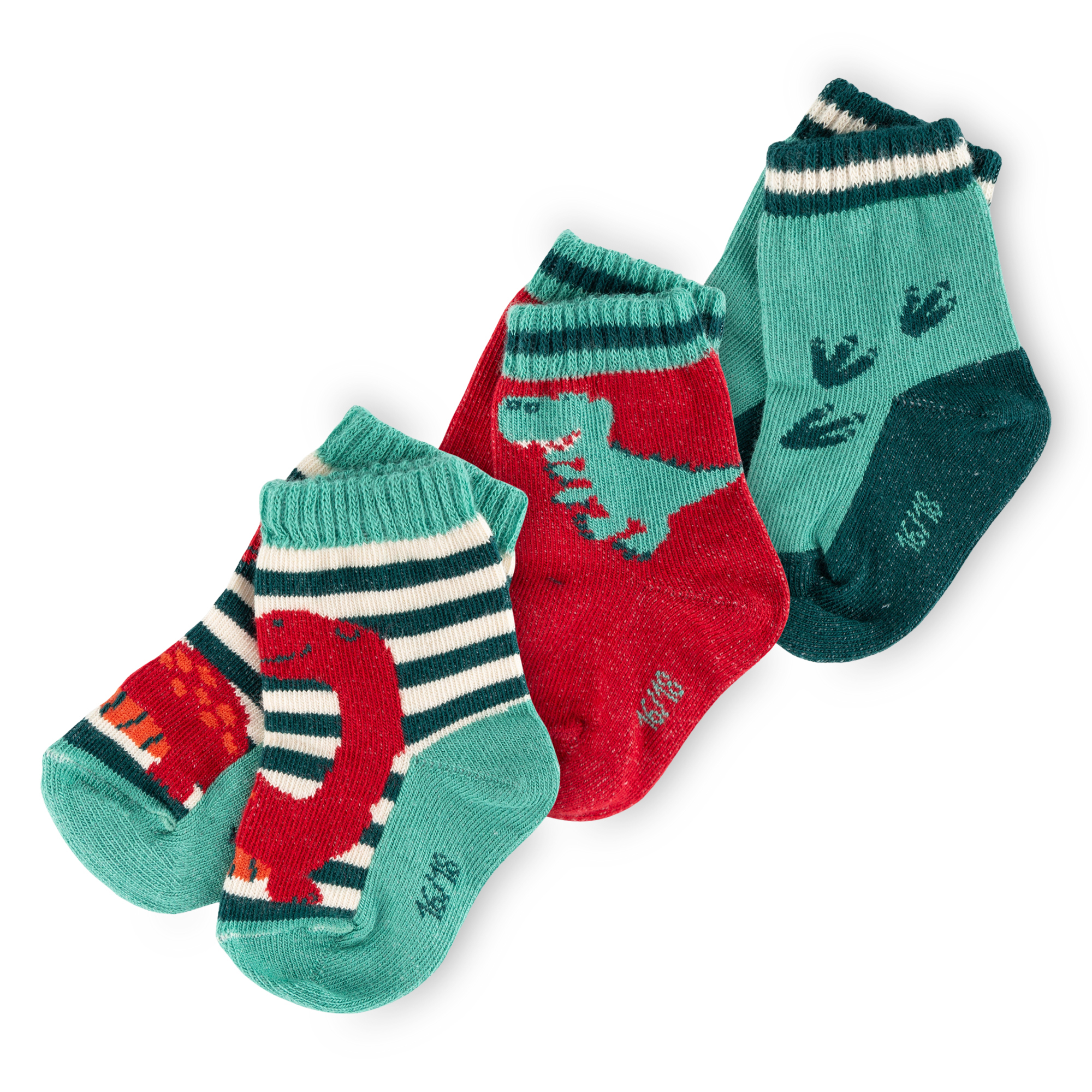 3 pair set baby socks, Dino World