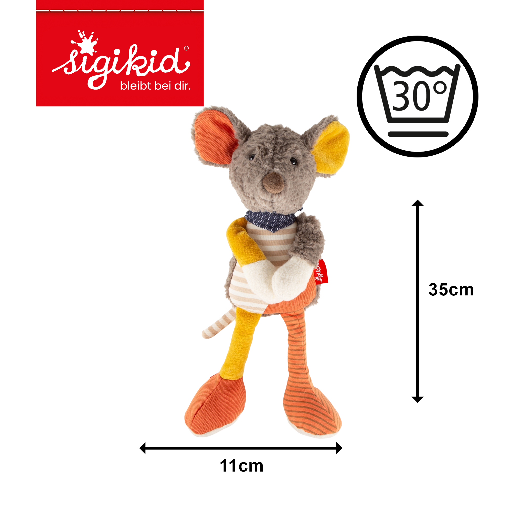 Kuscheltier Maus, Patchwork Sweety