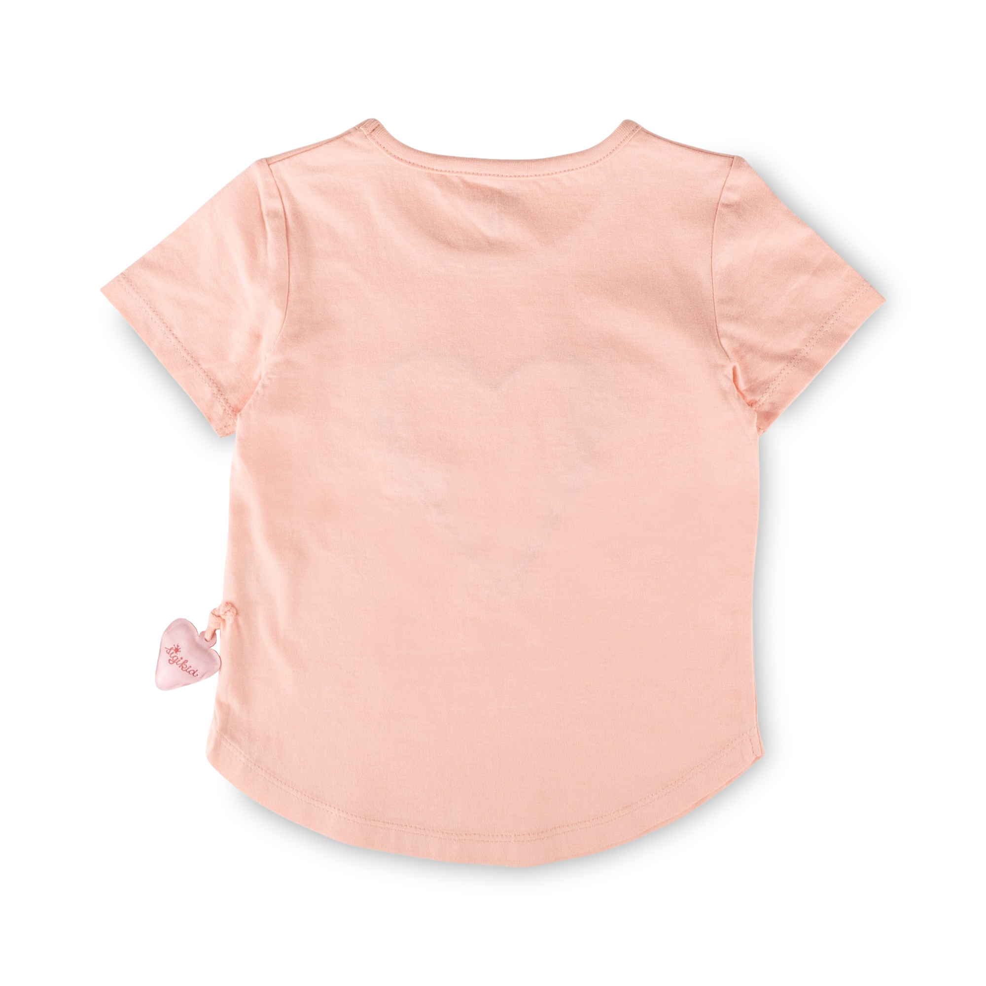 Kinder T-Shirt mit gesticktem Herz Motiv, rosa