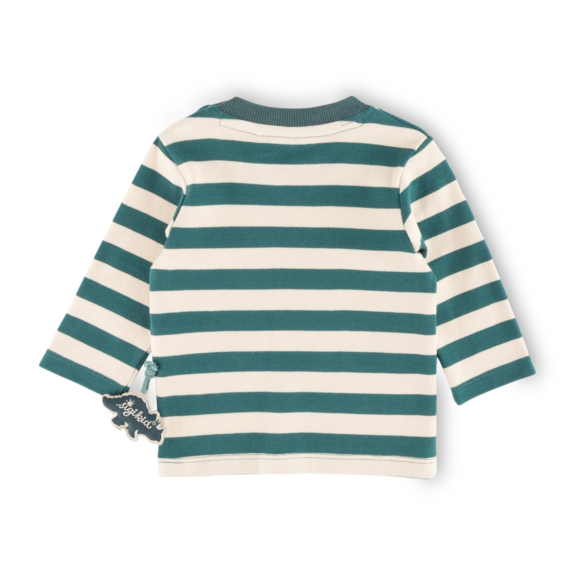 Dark green striped baby long-sleeve Tee, Dino World