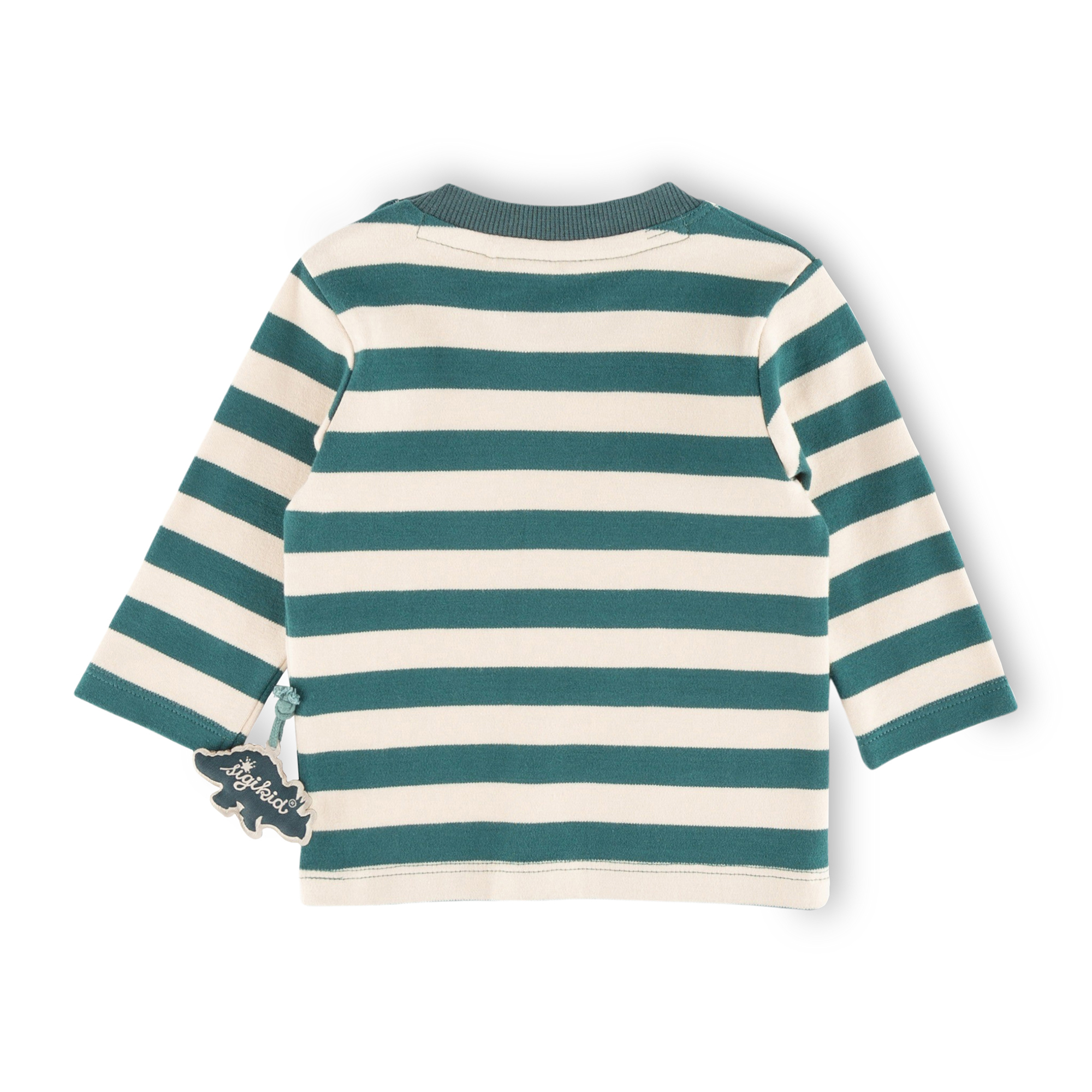 Dark green striped baby long-sleeve Tee, Dino World Dark green striped baby long-sleeve Tee, Dino World