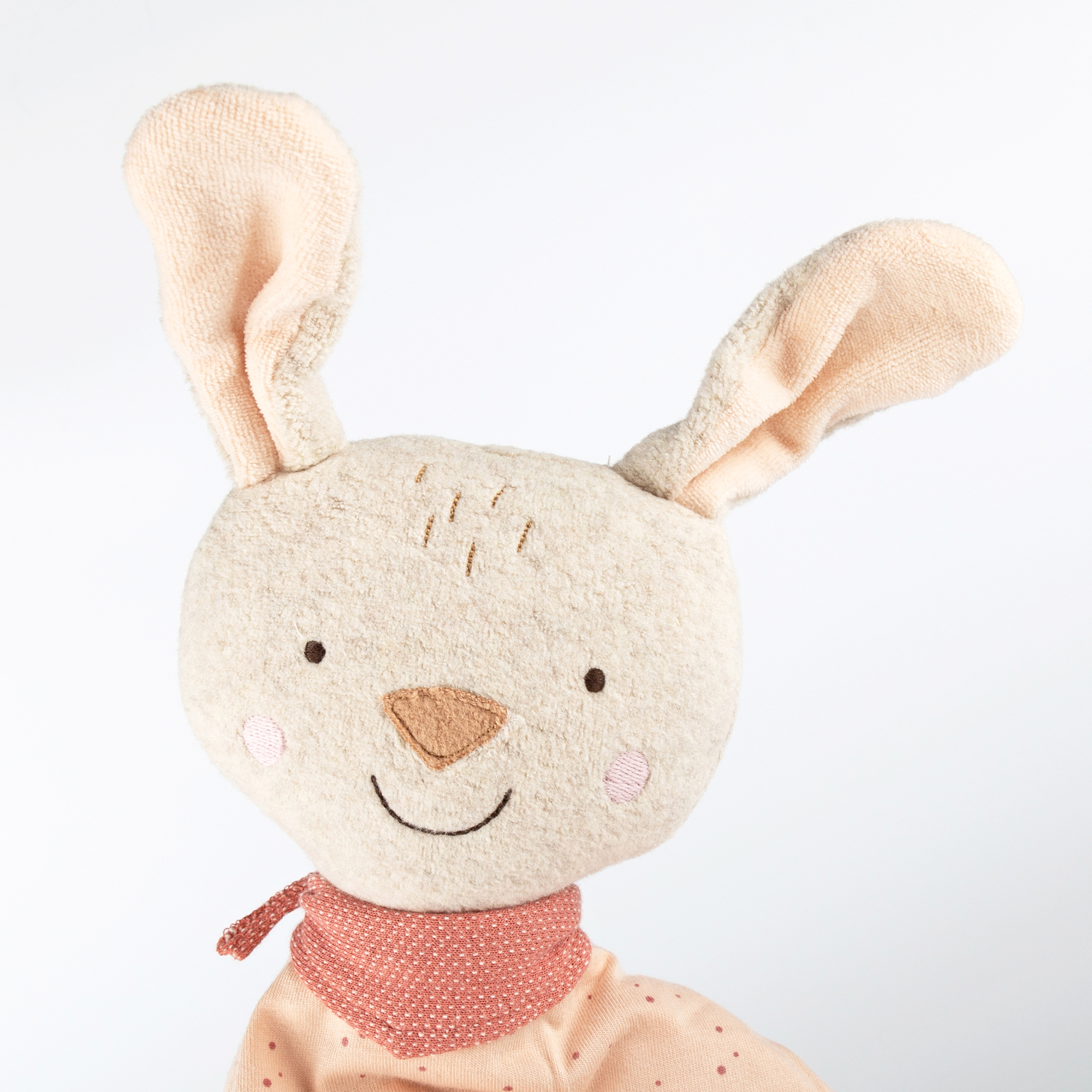 Baby comforter bunny, natural white/pink