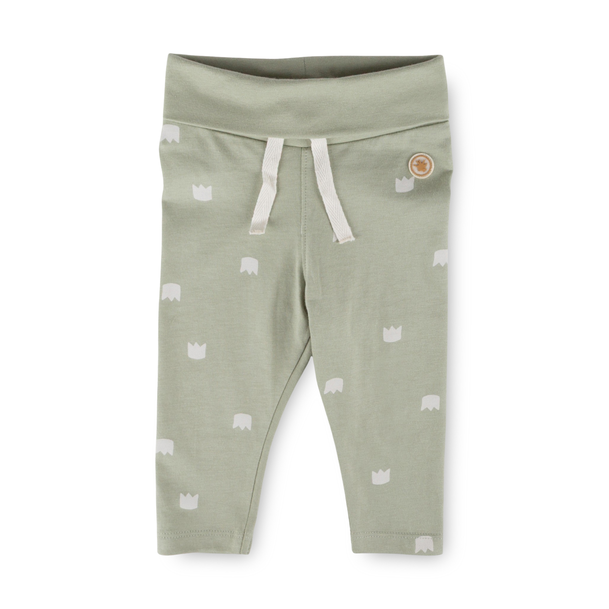 Newborn baby leggings, green