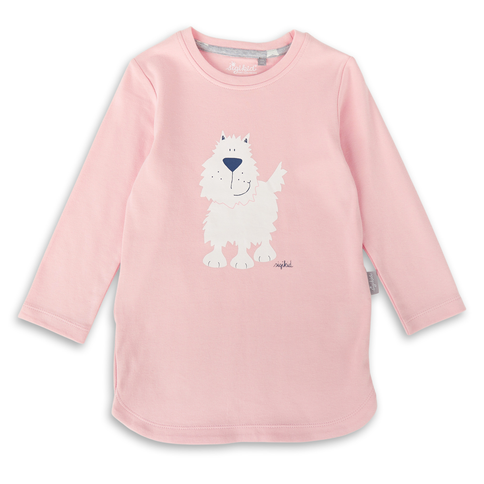Kinder Schlafanzug Hund, rosa/grau