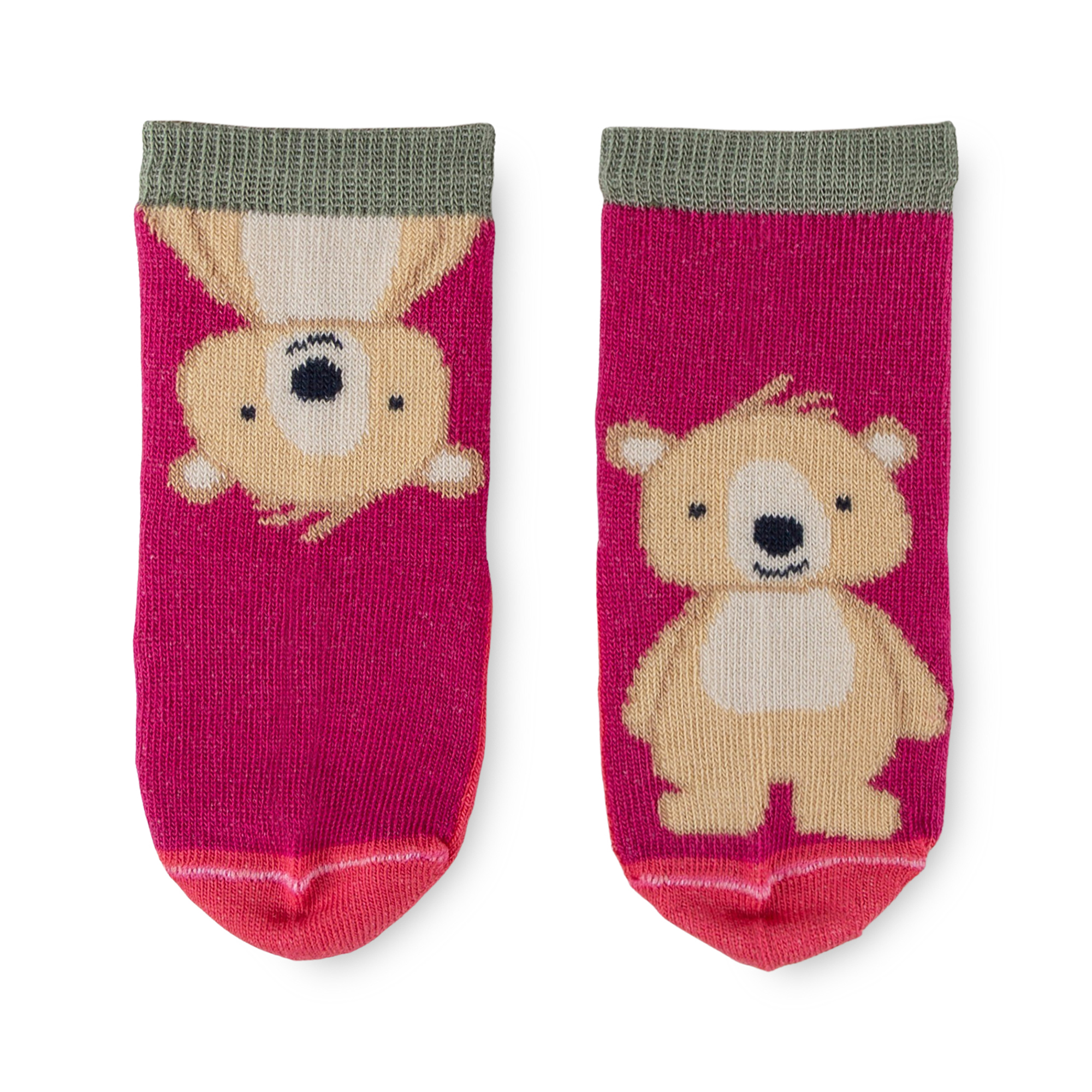 Baby 3er Sockenset Bärchen Fancy Forest, pink