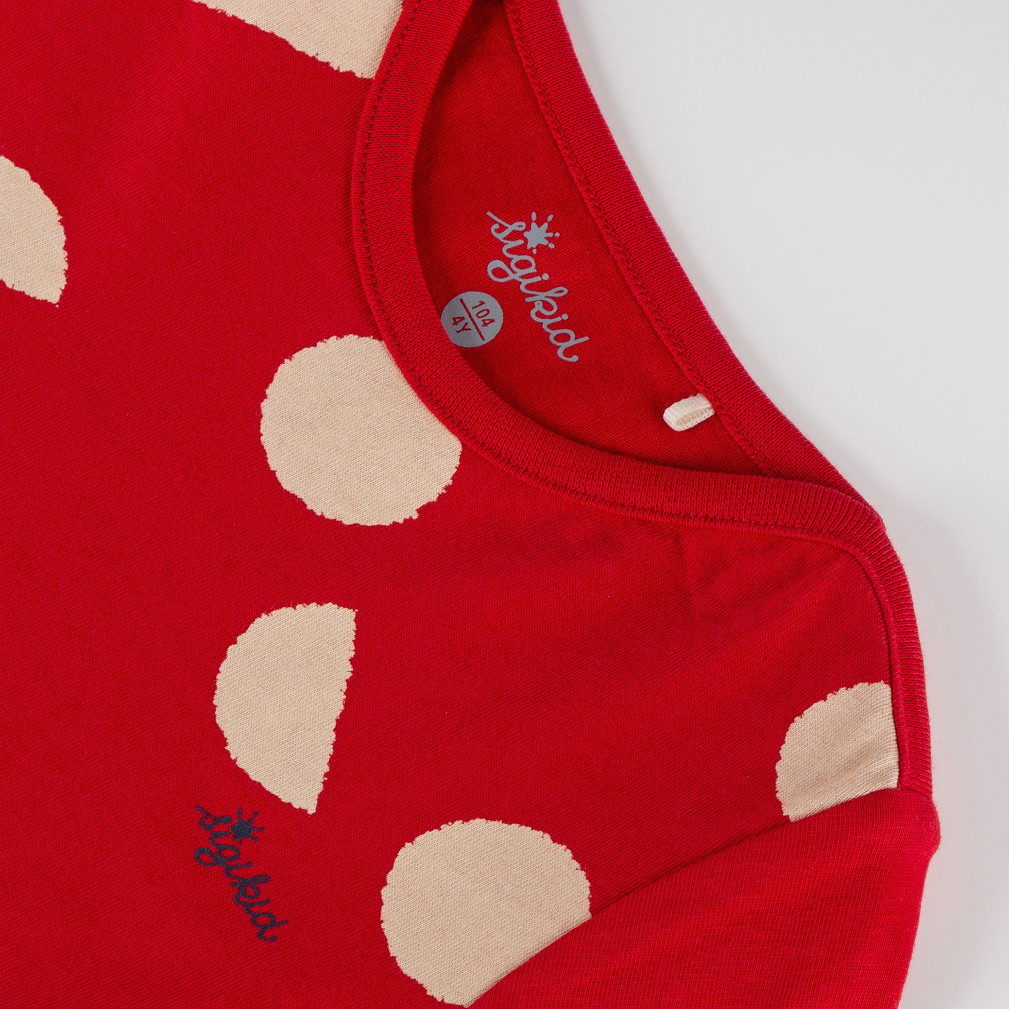 Children's long sleeve Tee, red, printed
