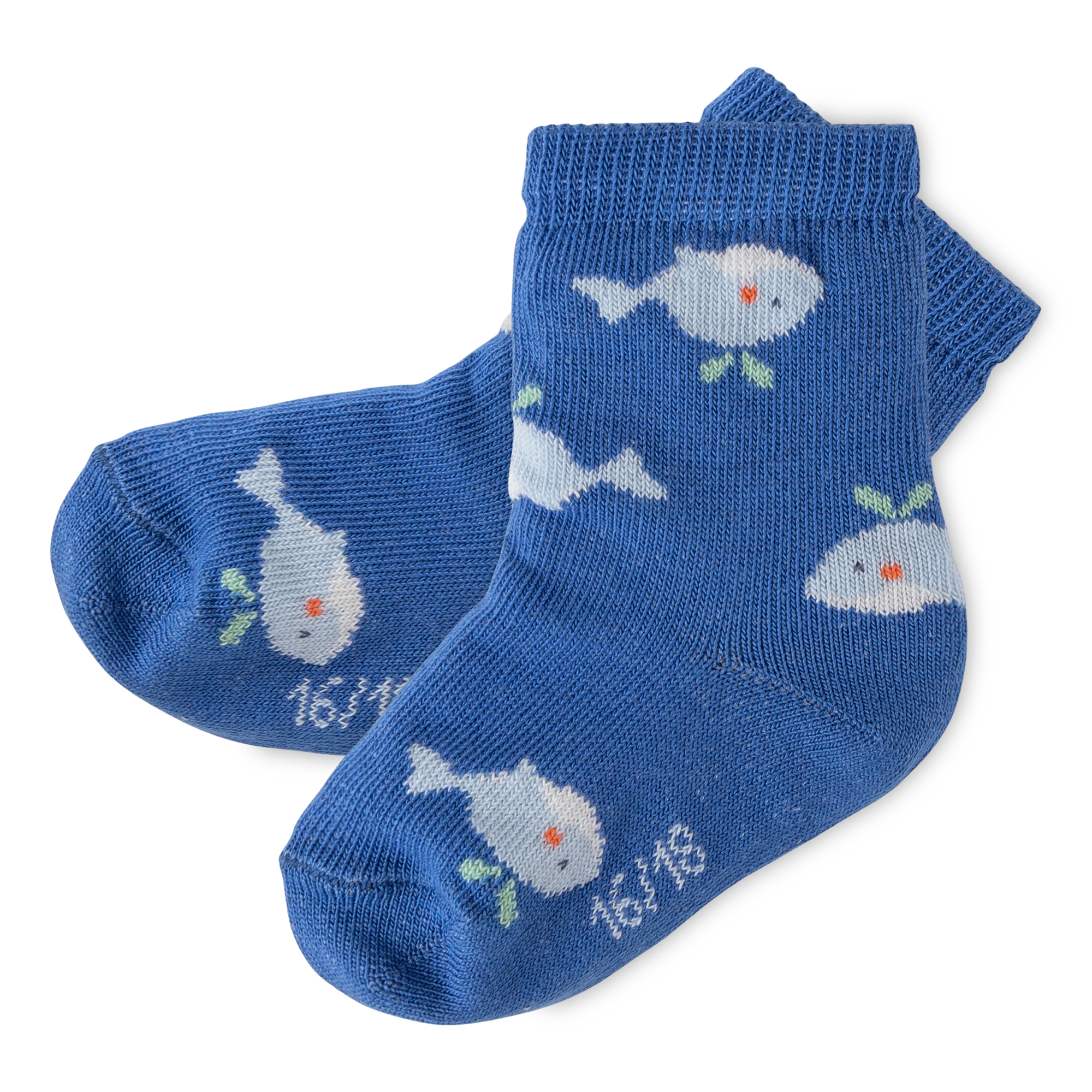 Newborn baby socks, 3-pair-set, blue