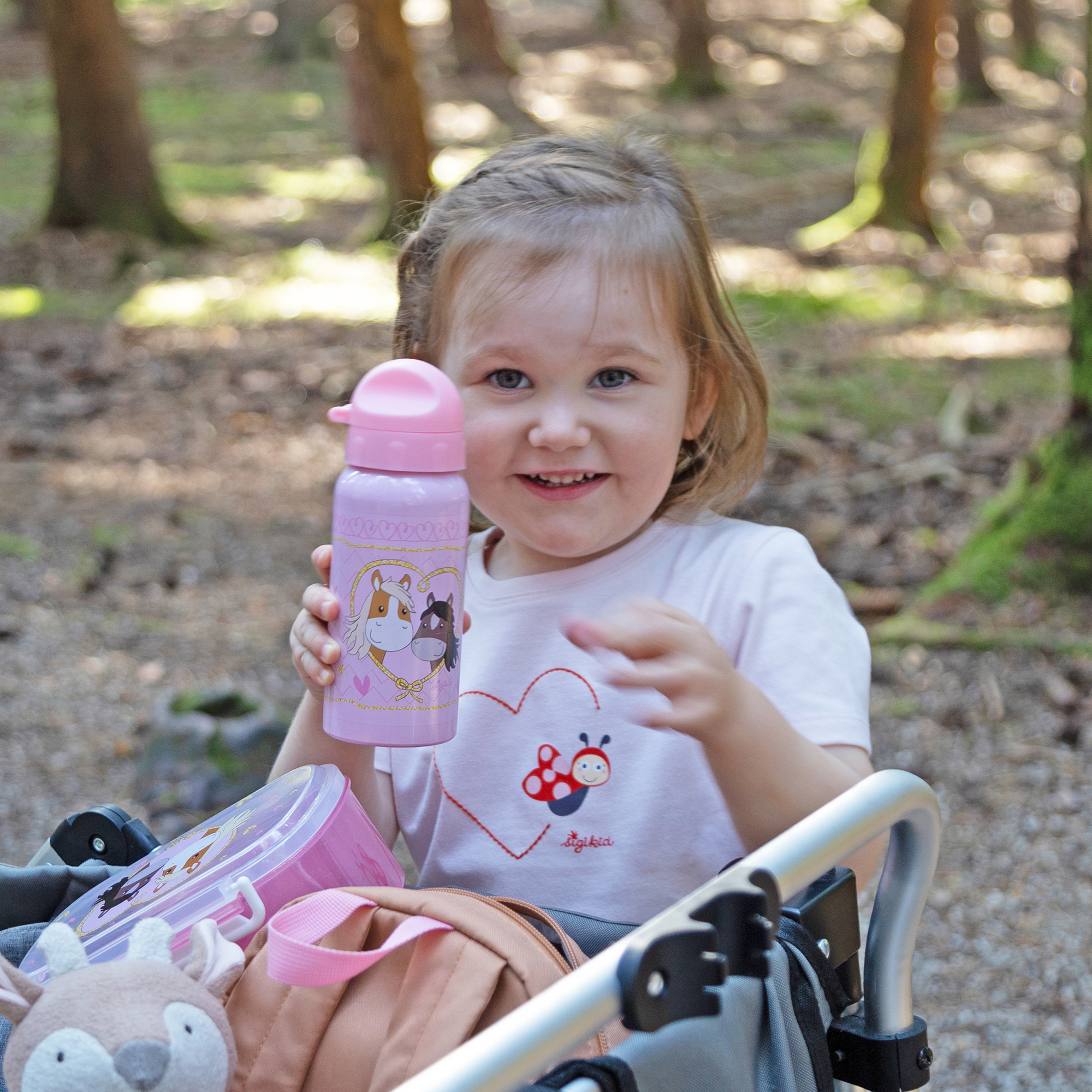 Children's stainless steel bottle 400 ml & lunch box pony love Children's stainless steel bottle 400 ml & lunch box pony love