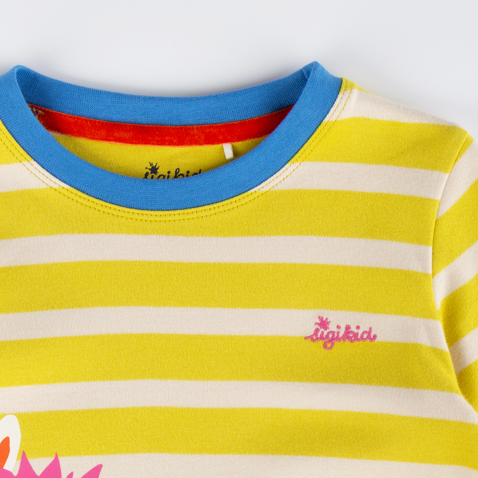 Lemon yellow children's long sleeve Tee Crazy Llama