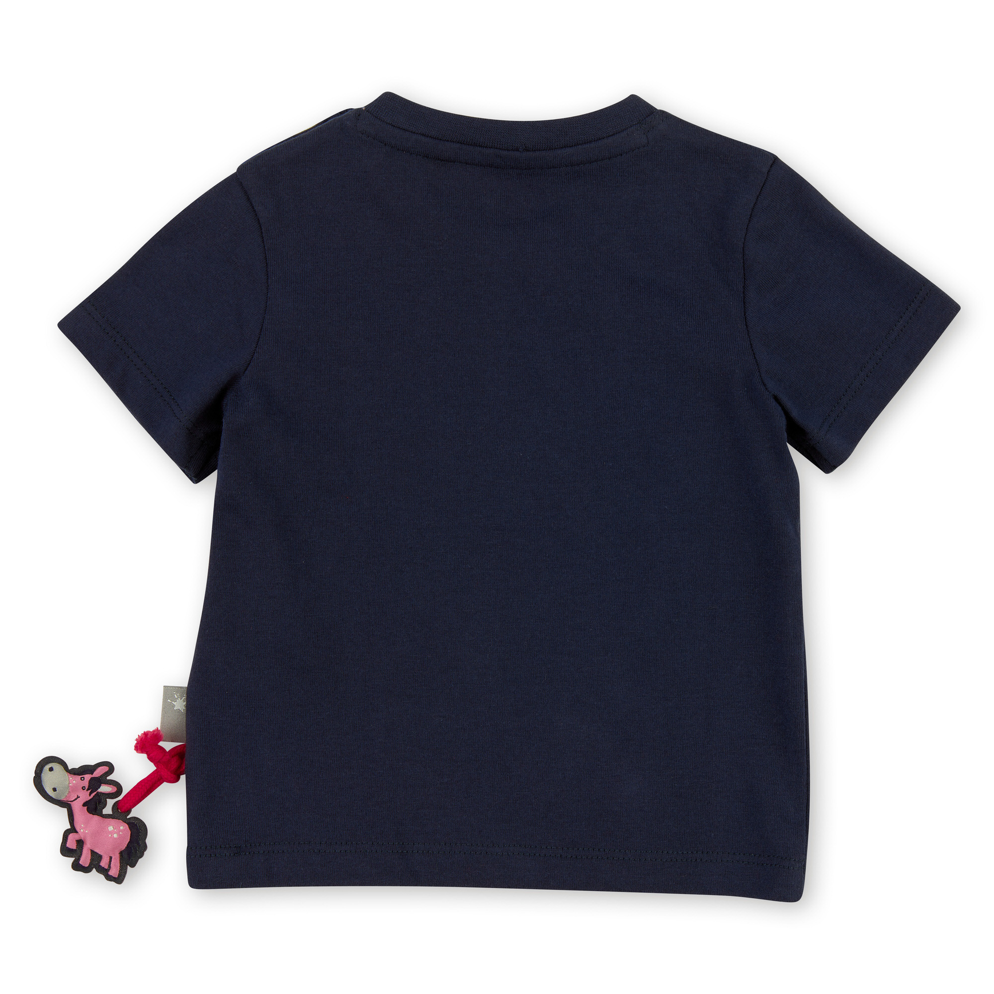 Dunkelblaues Baby T-Shirt mit Märchenschloss Motiv