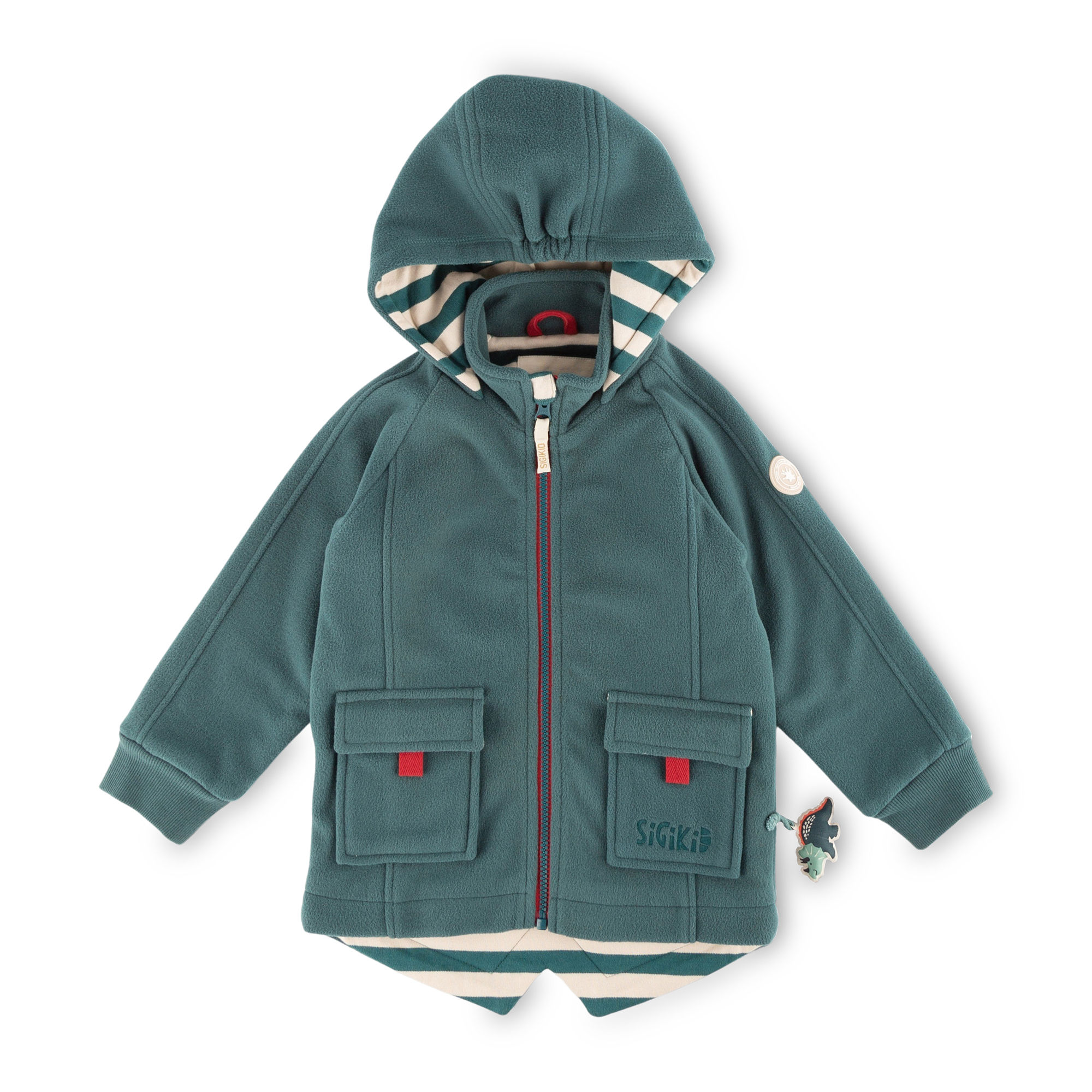 Dark green children's fleece jacket, lined Dark green children's fleece jacket, lined