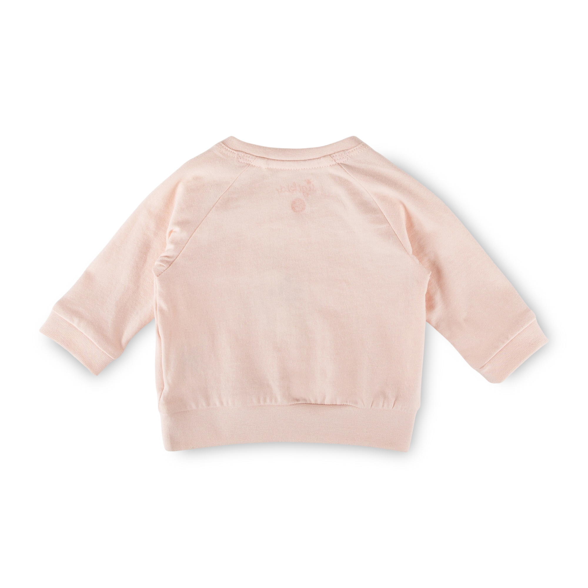 Newborn baby long sleeve Tee bunny, pale pink