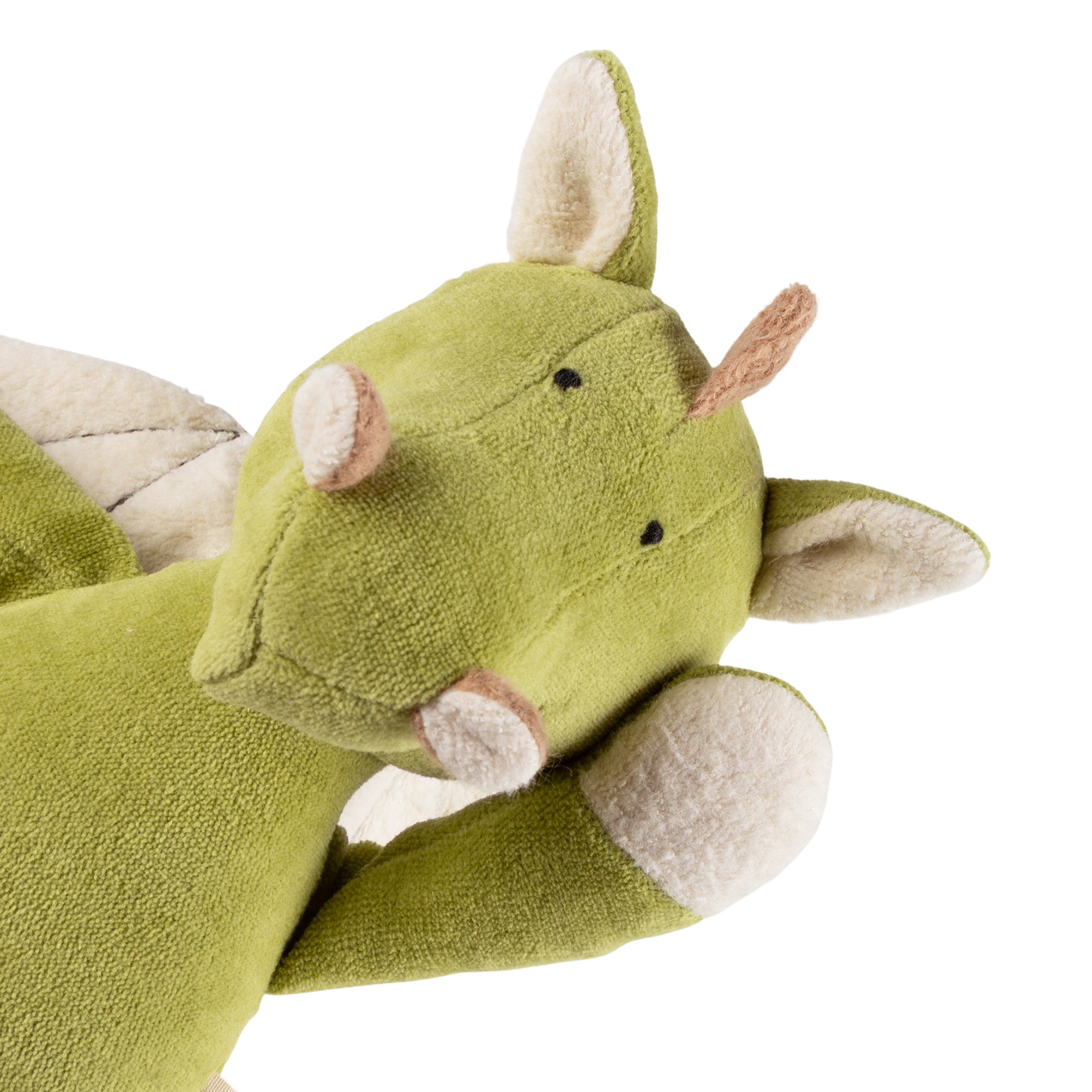 Organic soft toy dragon, Green