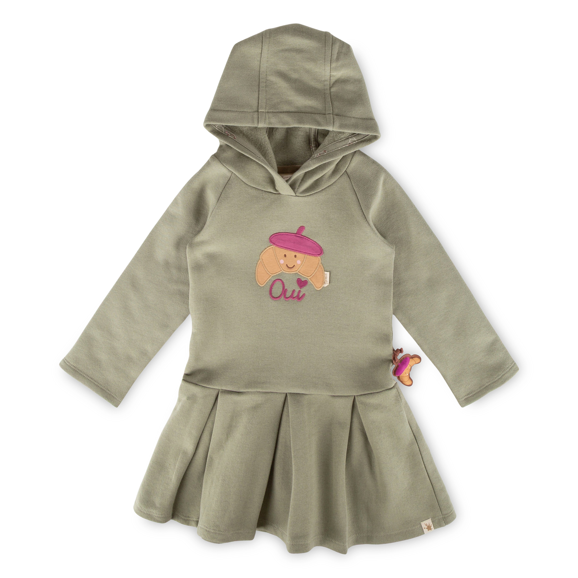 Kinder Hoody Sweatkleid mit Faltenrock, Petit Croissant