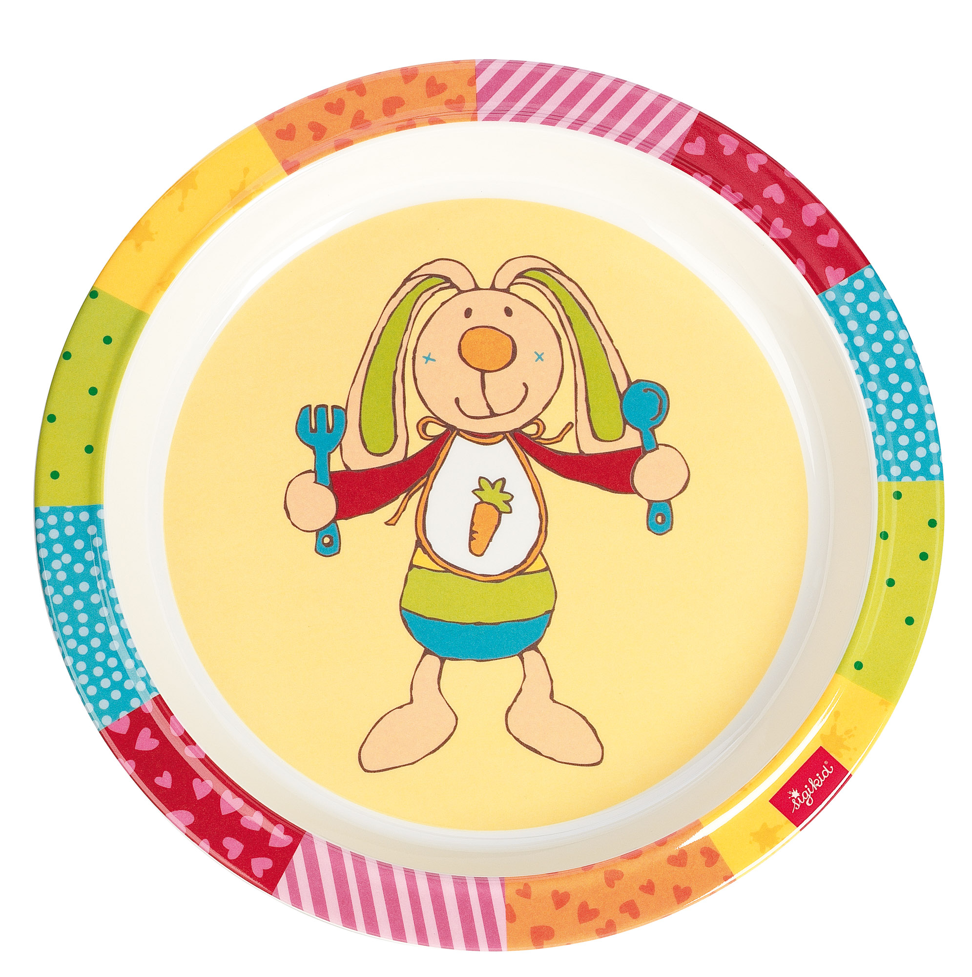 Deep children's plate Rainbow Rabbit