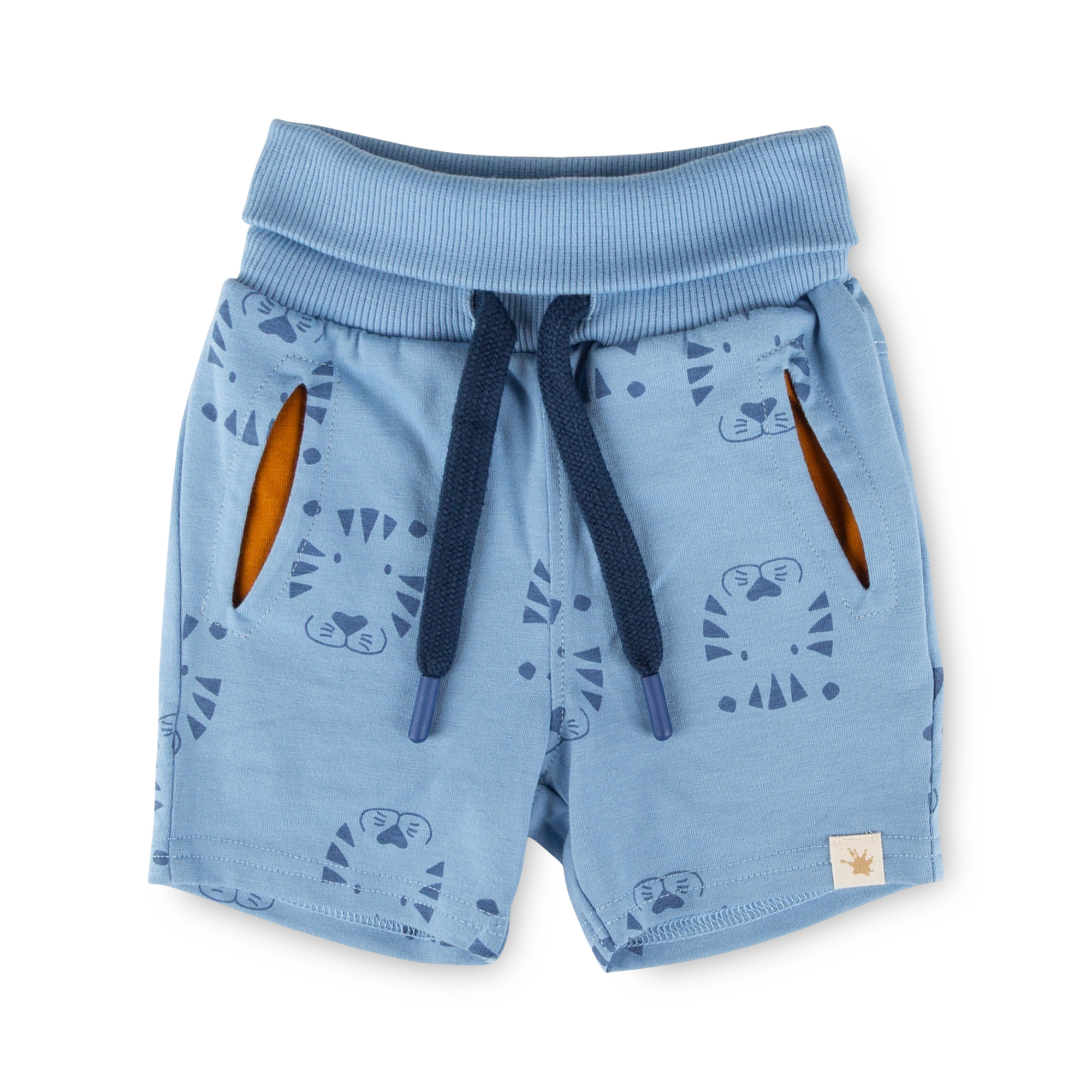 Allover print jersey baby shorts Tiger & Lion