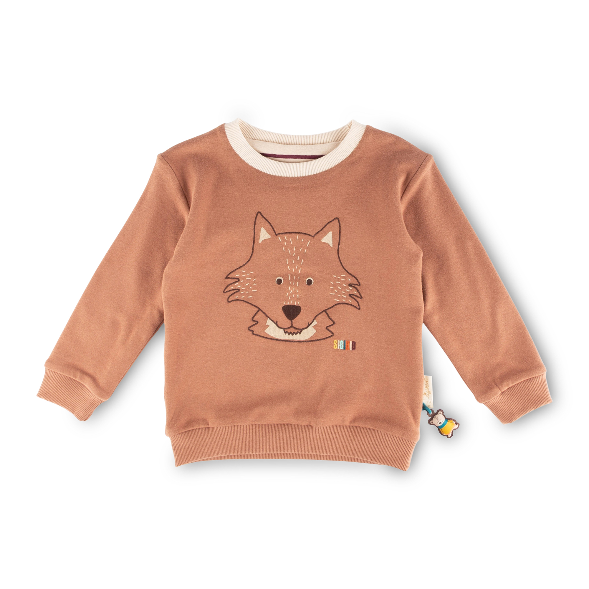 Kinder Wendeshirt Fuchs, bunt gestreift oder braun