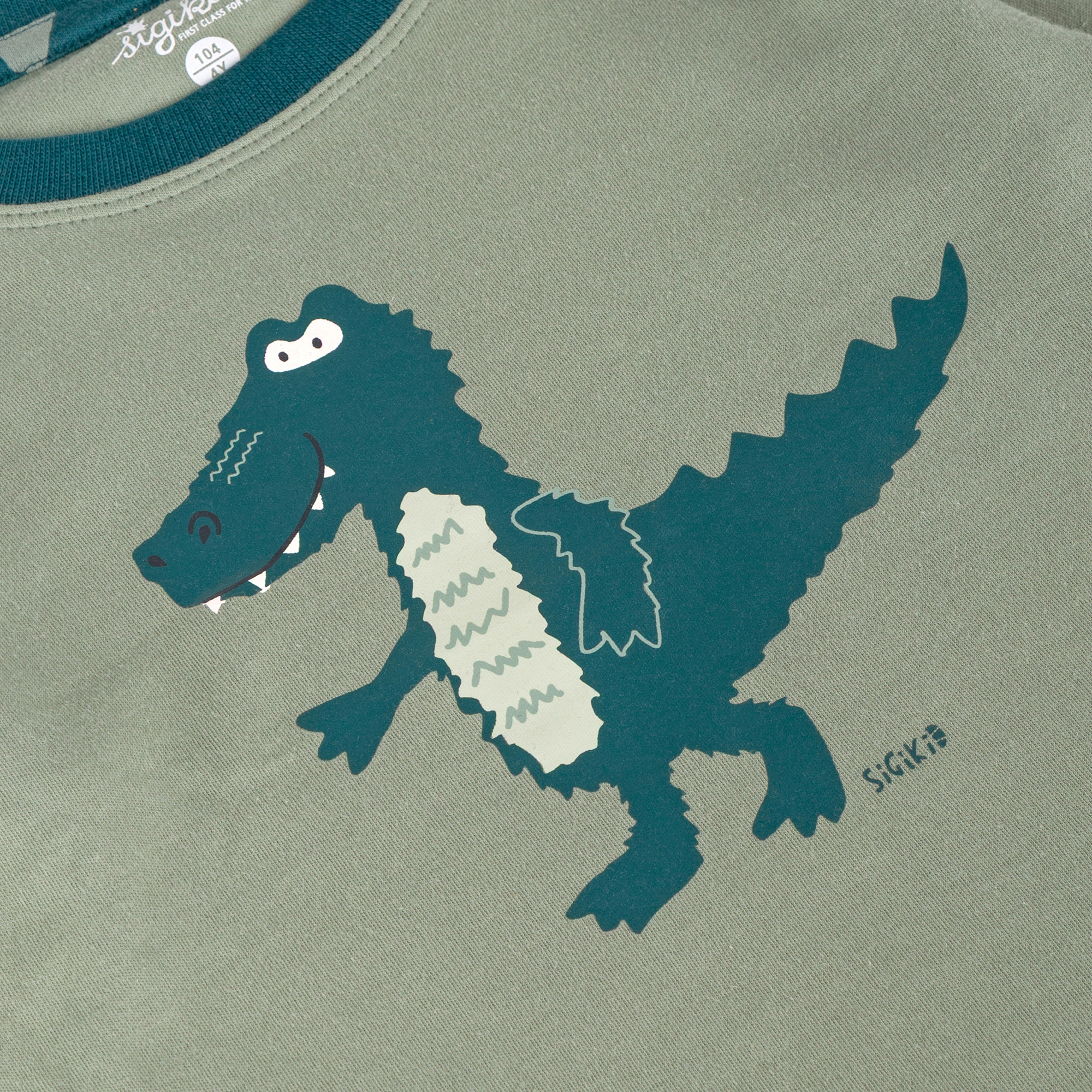 Kinder Pyjama Krokodil, grün