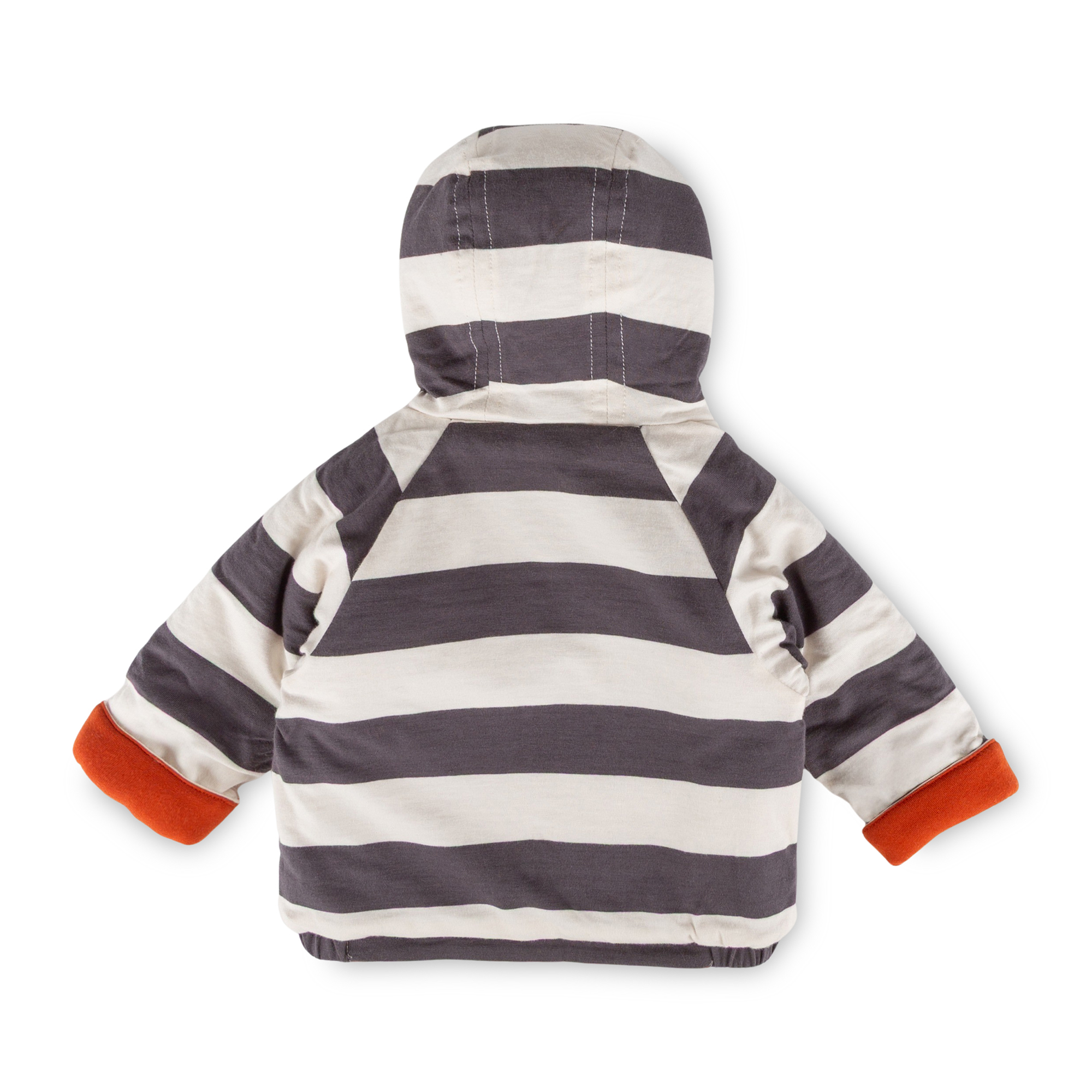 Baby Wendejacke Winterbär wattiert, rot oder grau/weiß gestreift