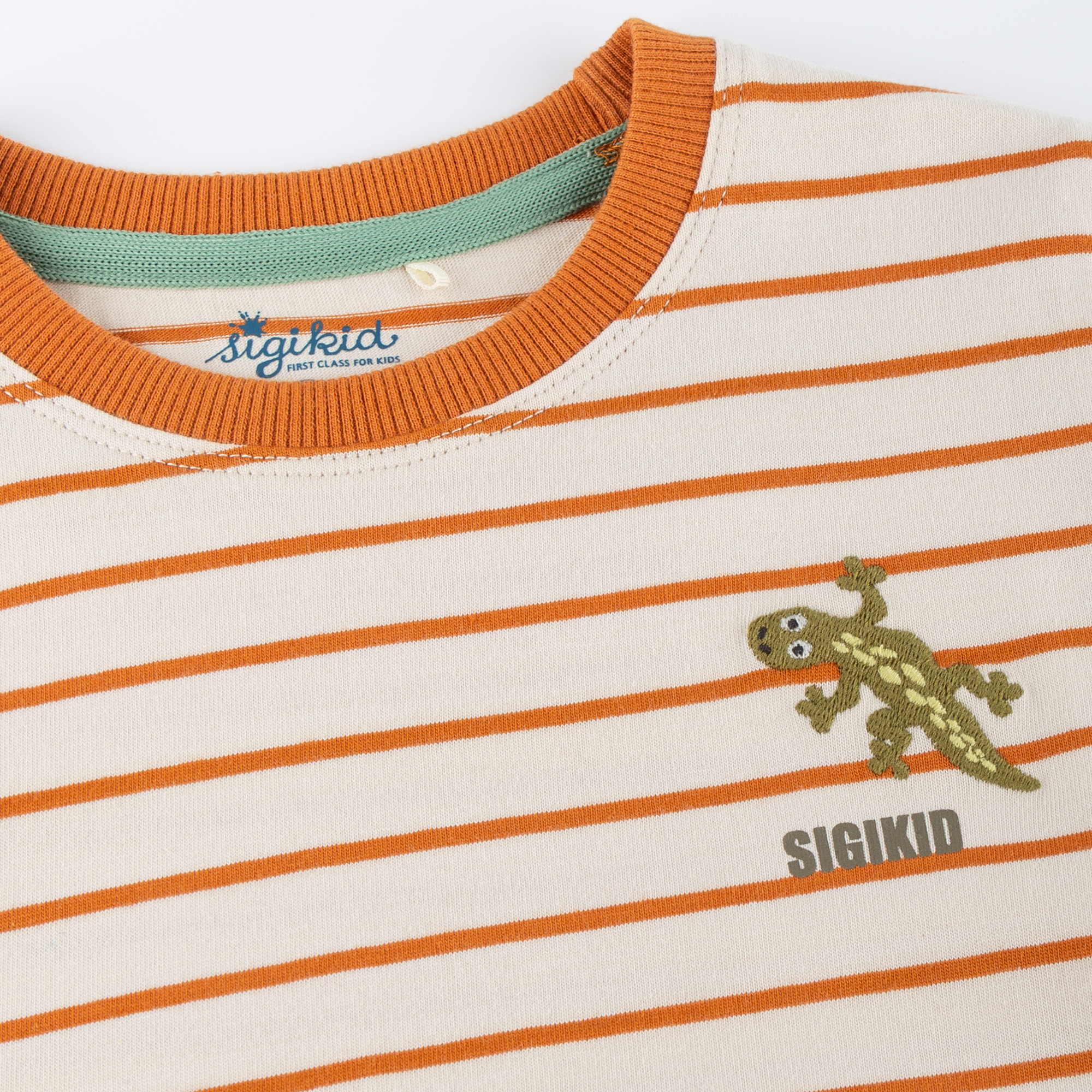 Striped children's T-shirt gecko, Jungle