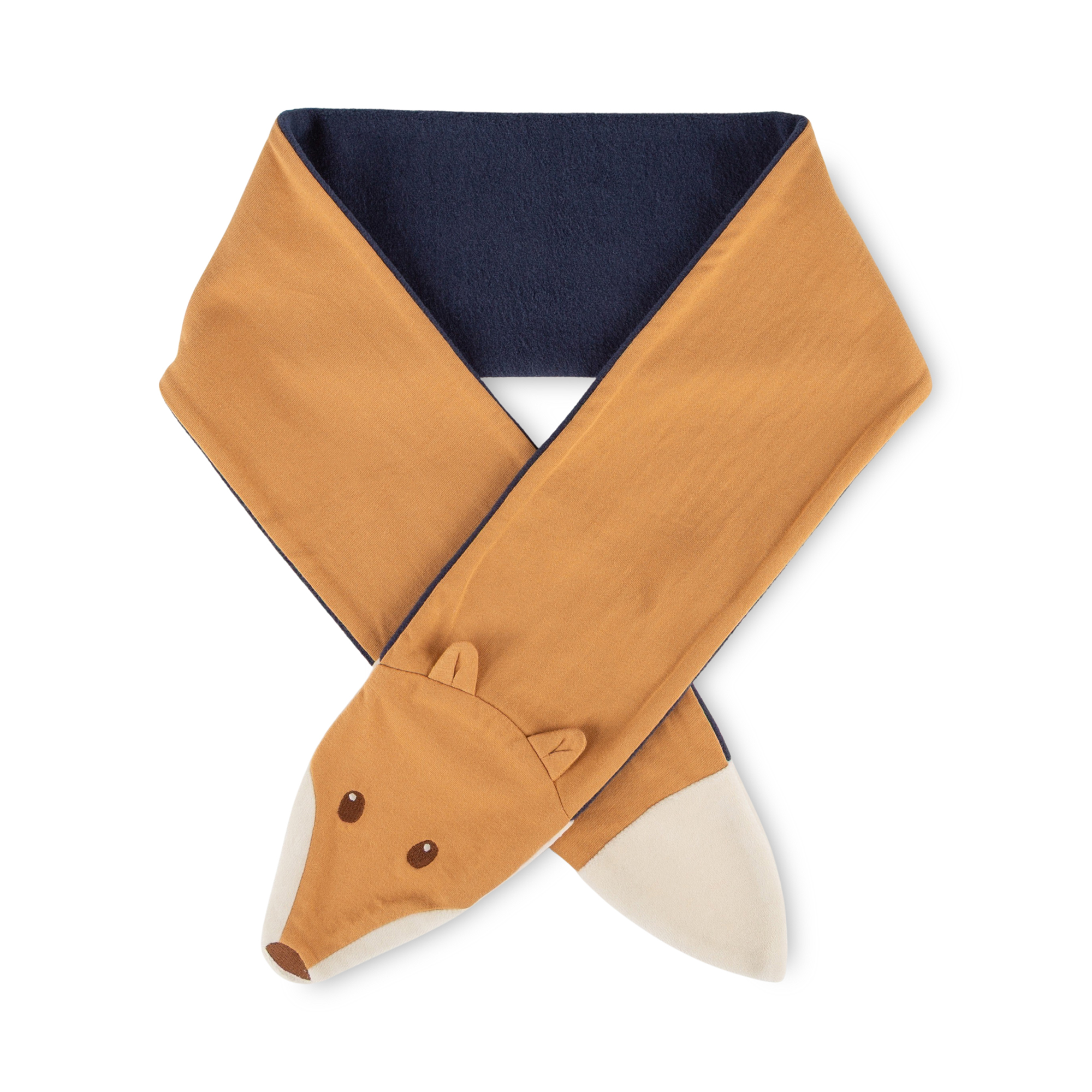 Children's scarf Wild Fox, fleece lining