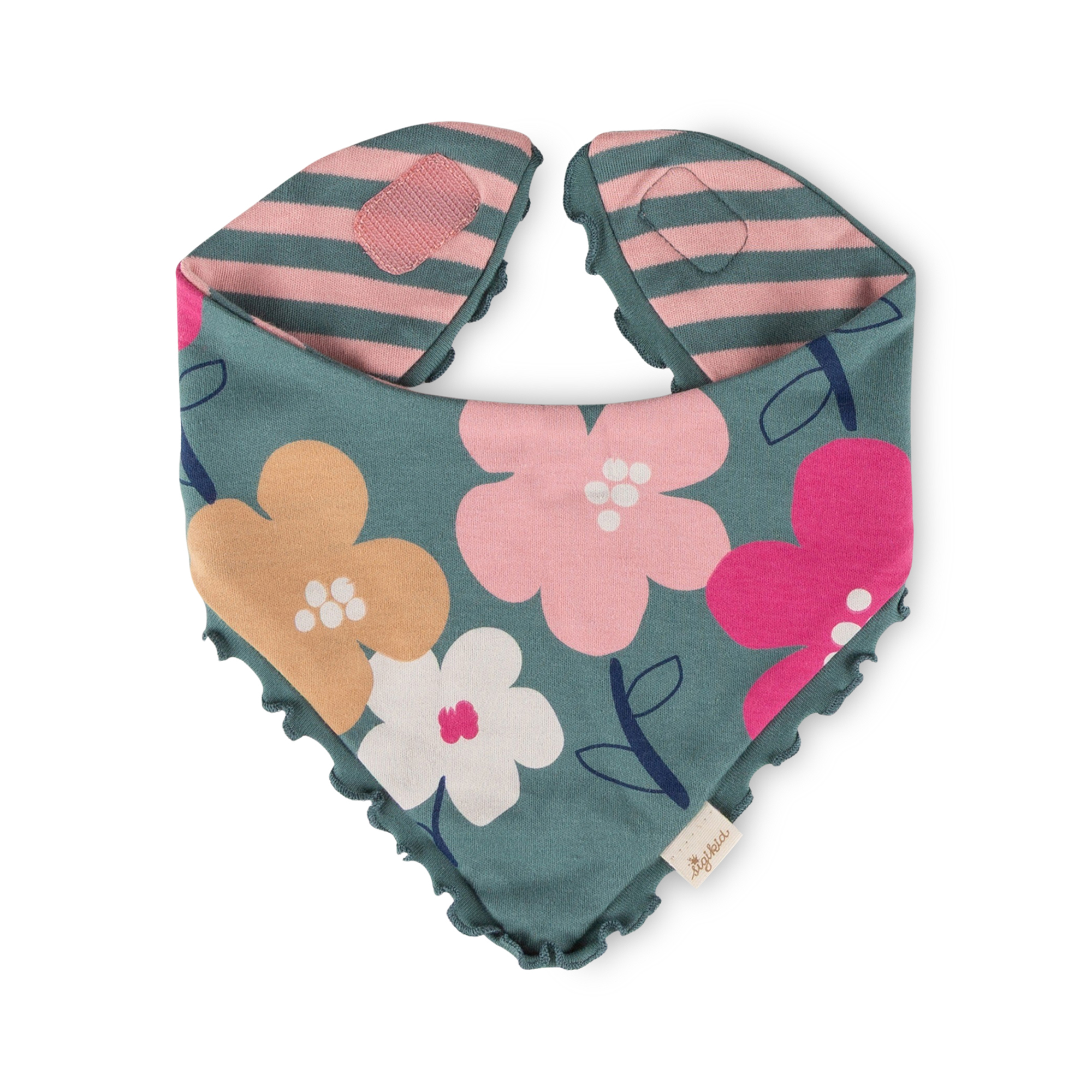 Reversible baby bandana bib Pony Love